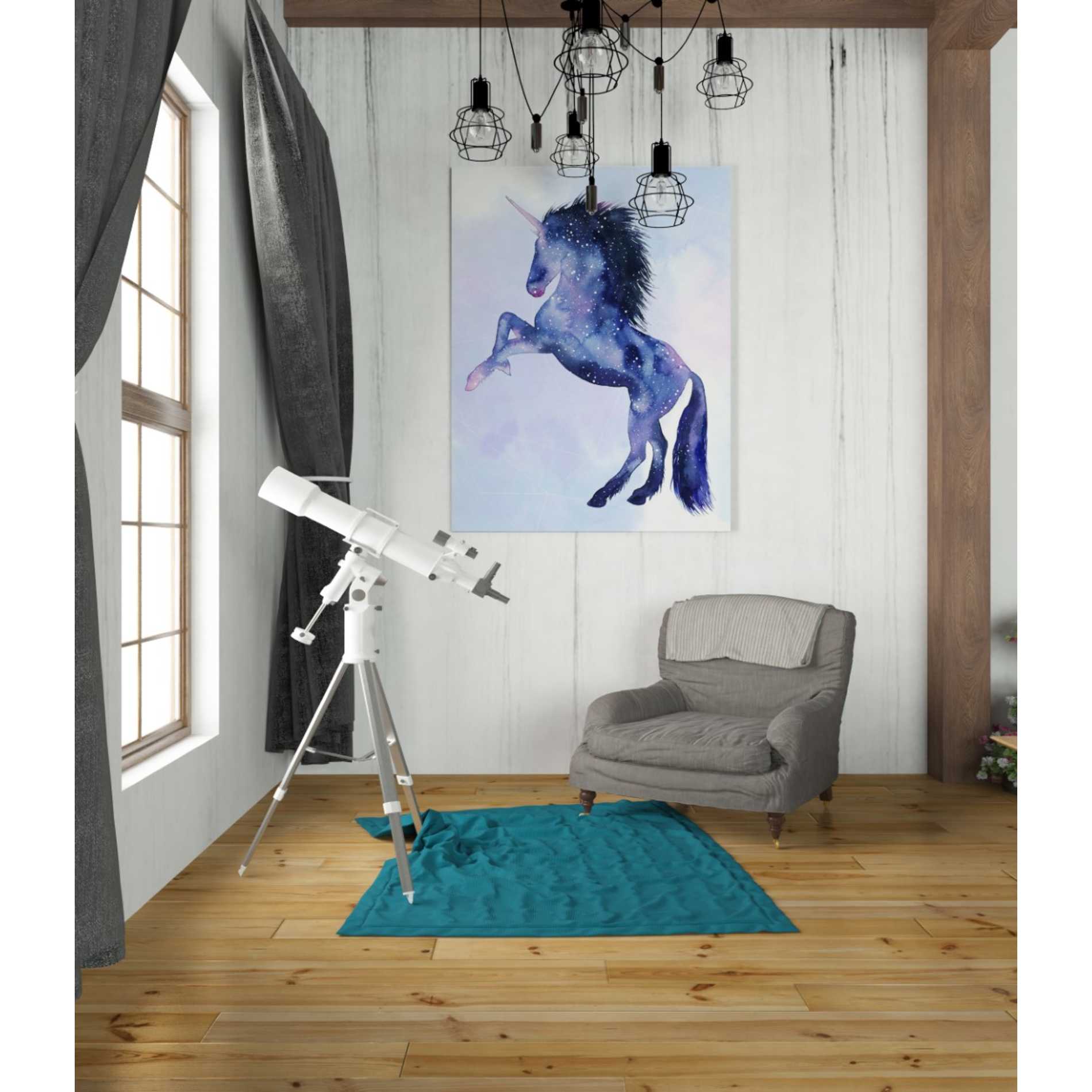 'Unicorn Universe IV' by Grace Popp Canvas Wall Art,26 x 34