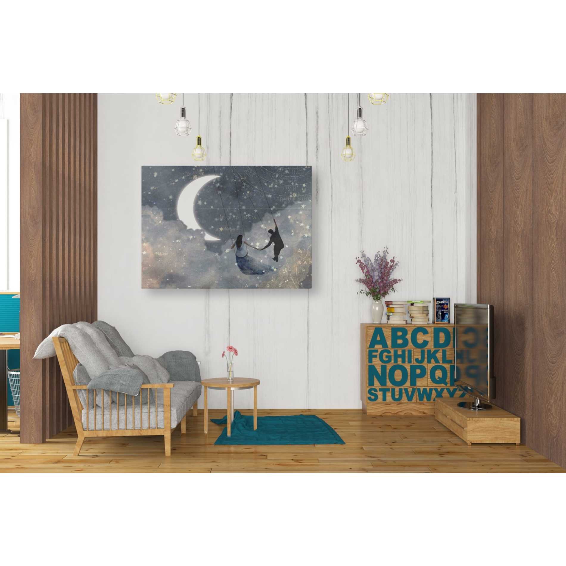 'Celestial Love I' by Victoria Borges Canvas Wall Art,34 x 26