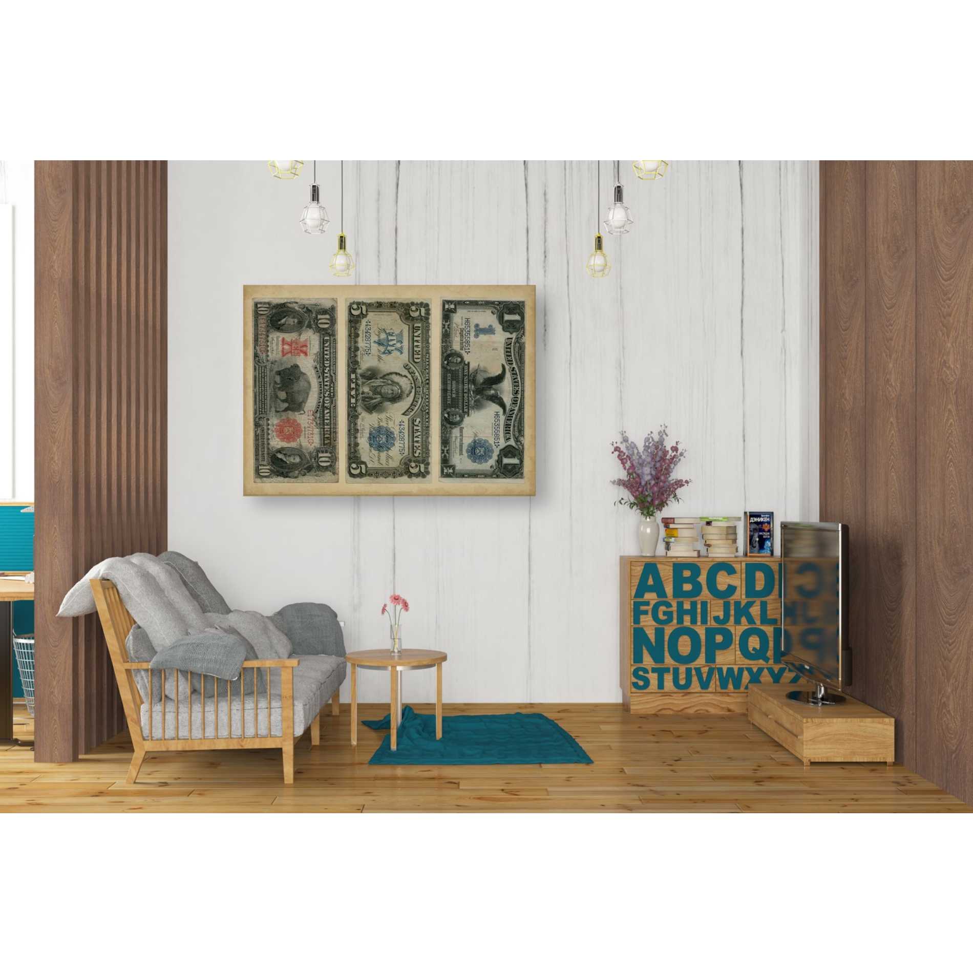 'Antique Currency VI' by Vision Studio Giclee Canvas Wall Art