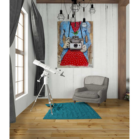 Image of 'Blue Flamingo' by Loui Jover, Canvas Wall Art,26 x 34