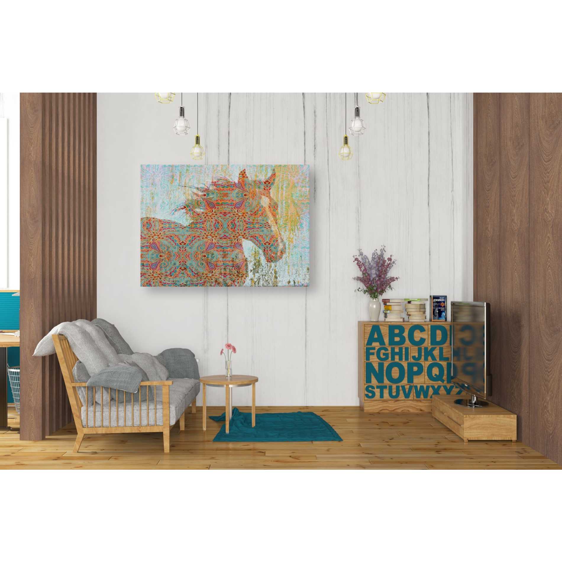 'Pattern Horse' by Irena Orlov, Canvas Wall Art,34 x 26