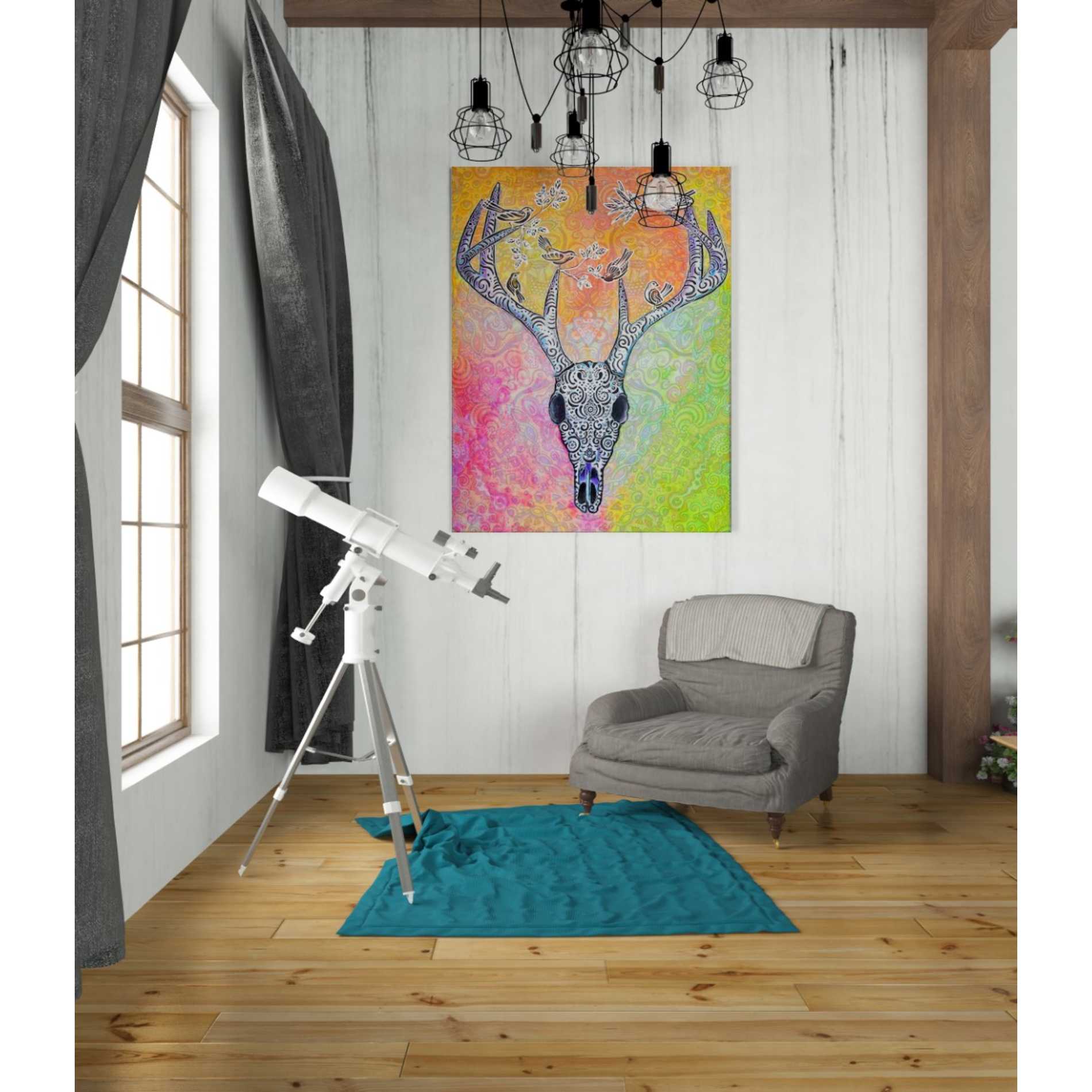 'Skull and Bird' by Surma and Guillen, Canvas Wall Art,26 x 34