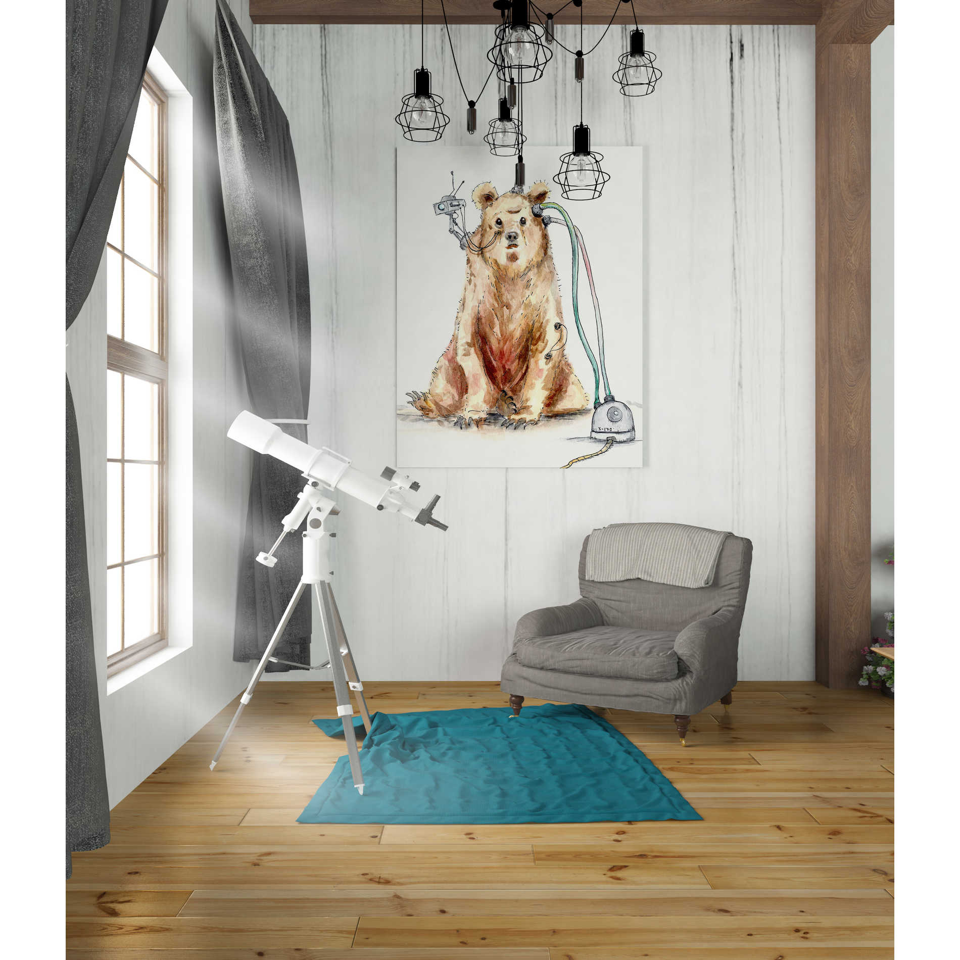 'Ruxpin' by Craig Snodgrass, Canvas Wall Art,26 x 34