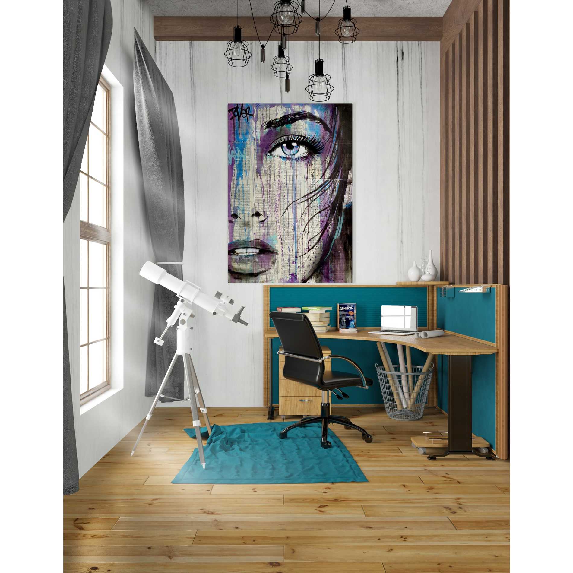 'Indigo Feeling' by Loui Jover, Canvas Wall Art,26 x 40