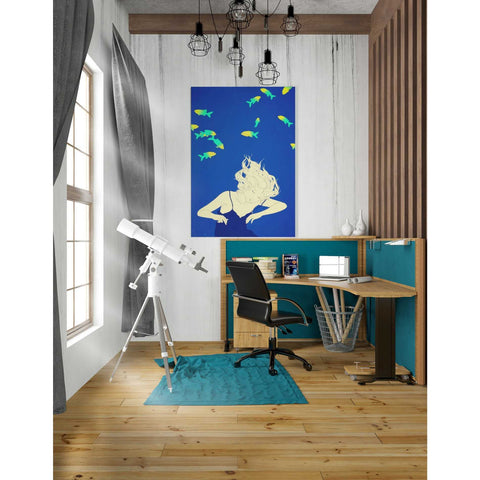 Image of 'Deep Blue' by Sai Tamiya, Canvas Wall Art,26 x 40