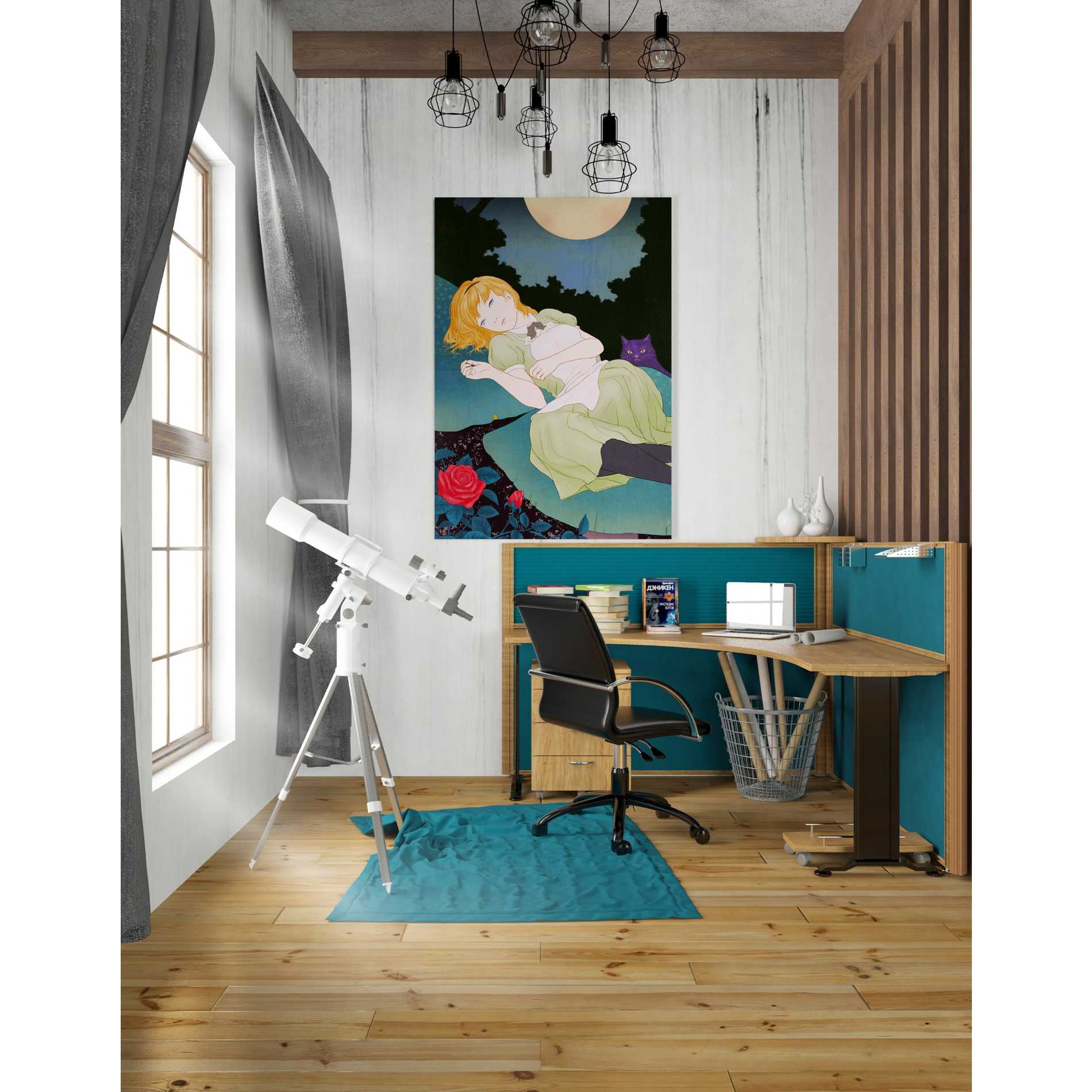 'Moonlight' by Sai Tamiya, Canvas Wall Art,26 x 40