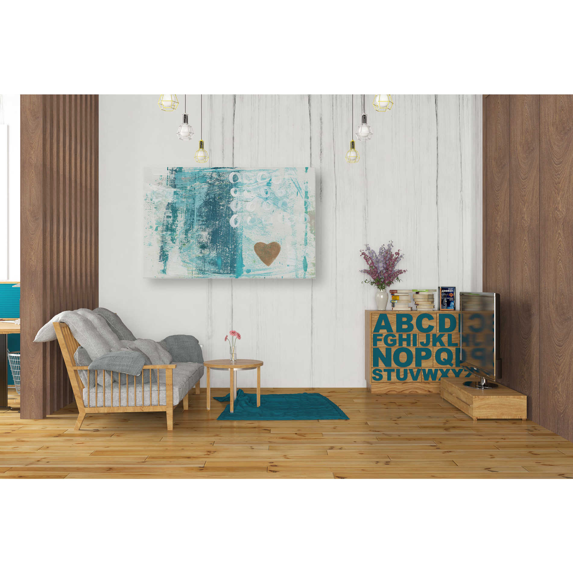 'Heart In The Sand' by Linda Woods, Canvas Wall Art,26 x 40