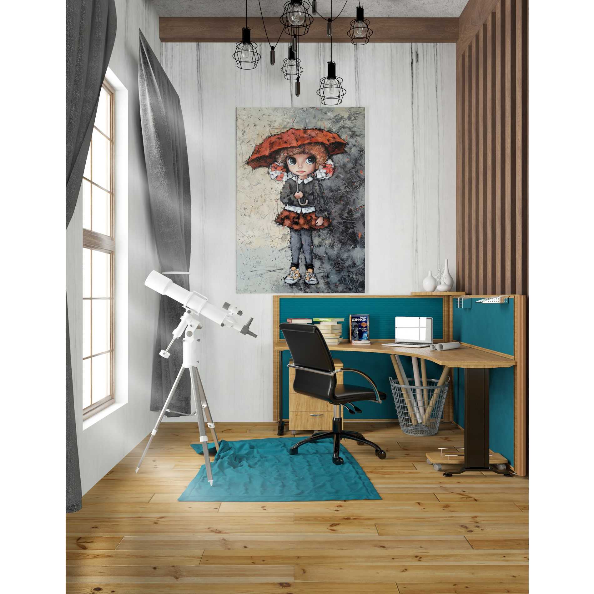 'Girl With Bows' by Alexander Gunin, Canvas Wall Art,26 x 40