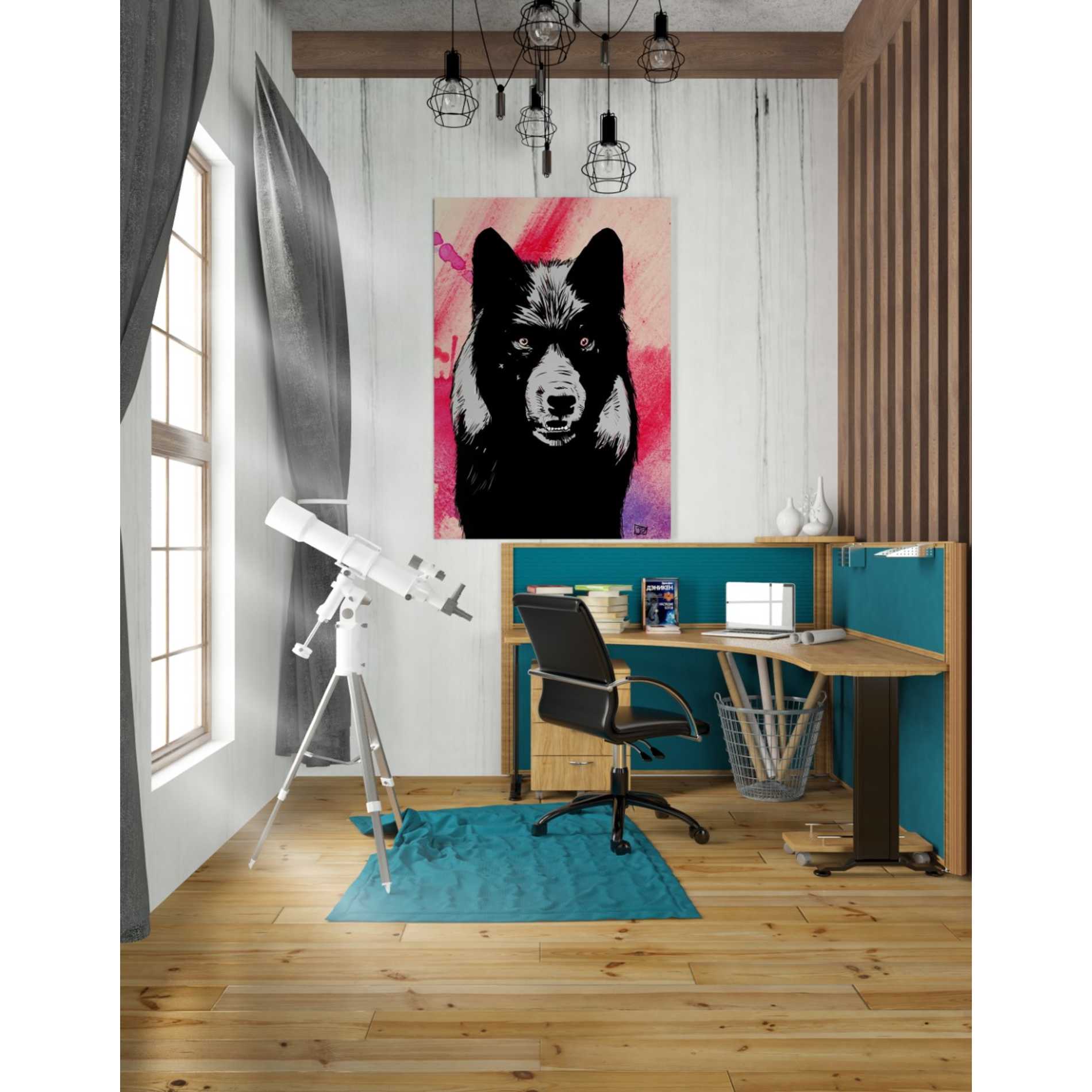 'Wolf' by Giuseppe Cristiano, Canvas Wall Art,26 x 40