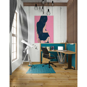 'Brunette in Black' by Giuseppe Cristiano, Canvas Wall Art,26 x 40