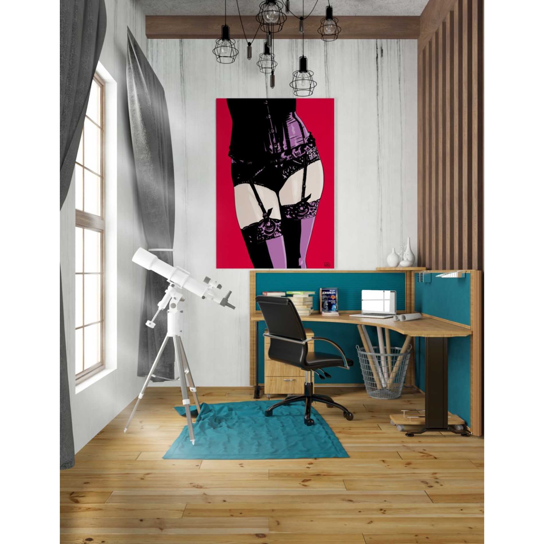 'Purple Corset' by Giuseppe Cristiano, Canvas Wall Art,26 x 40