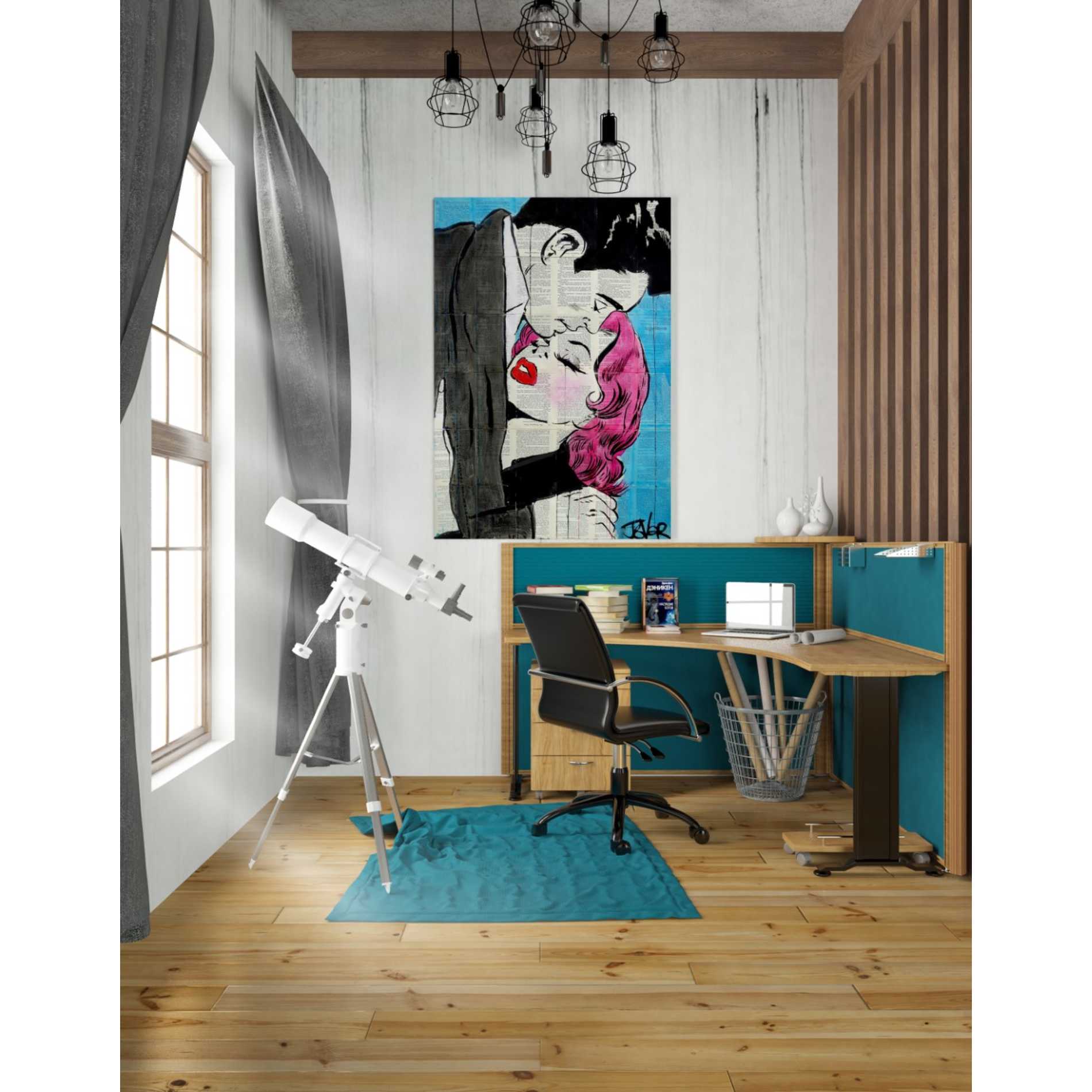 'Pop Lovers' by Loui Jover, Canvas Wall Art,26 x 40