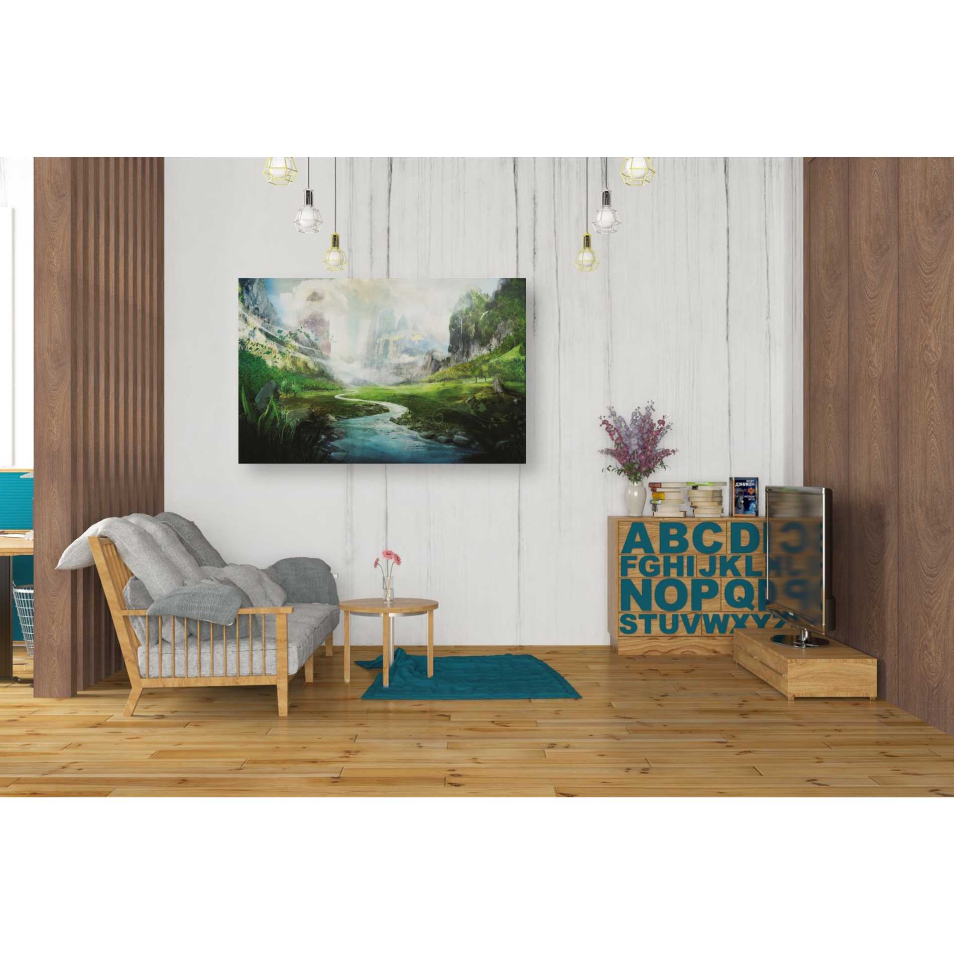 'Peaceful River' by Jonathan Lam, Canvas Wall Art,26 x 40