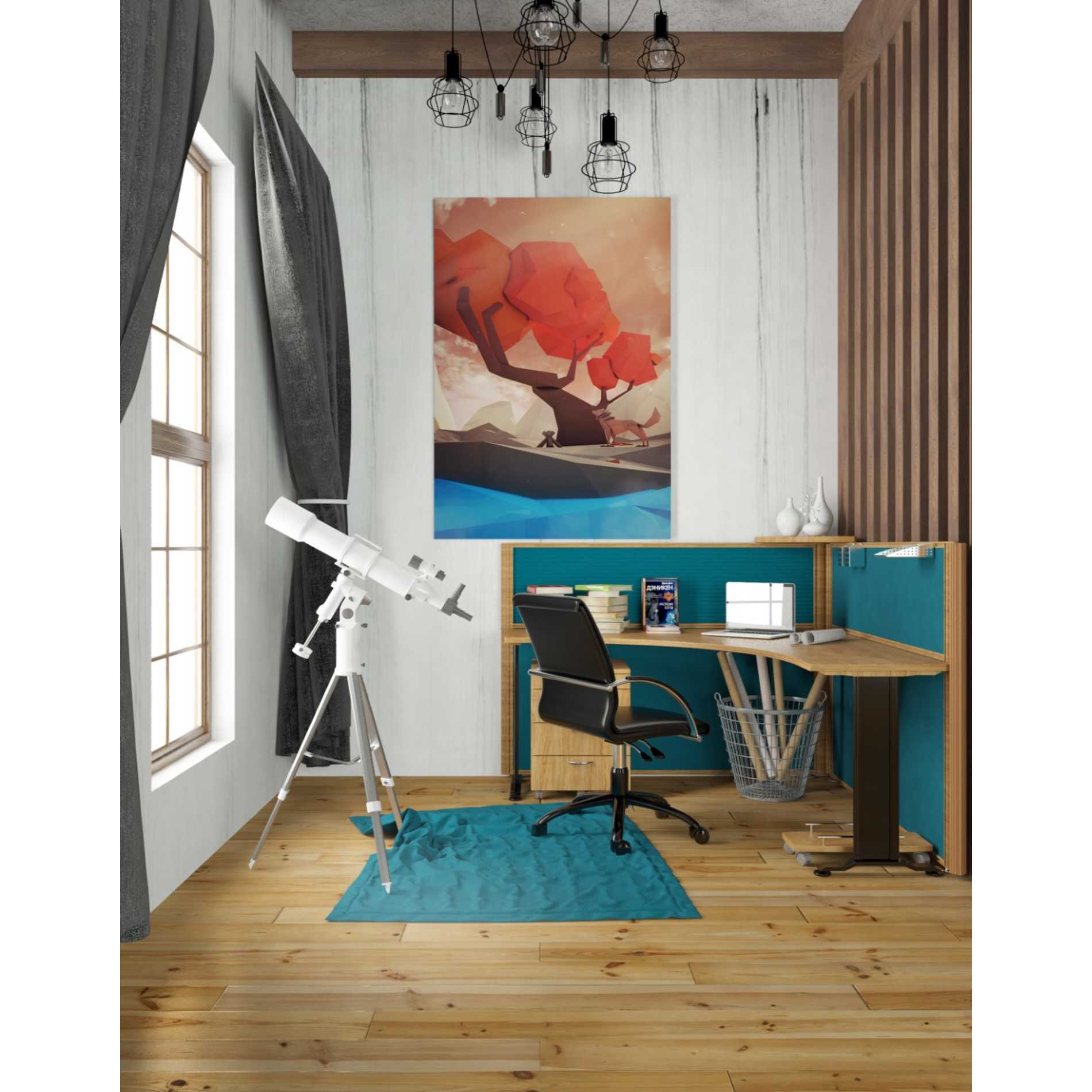 'The Red Tree' by Jonathan Lam, Giclee Canvas Wall Art