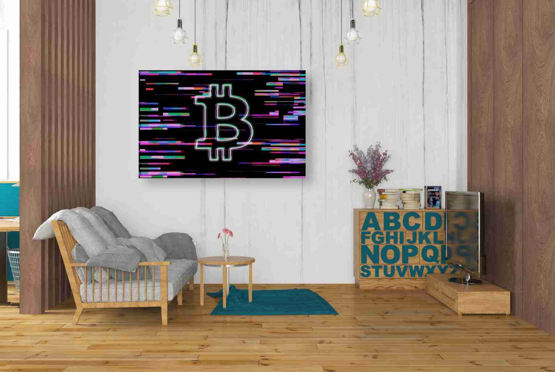 'Bitcoin Life' Canvas Wall Art,26x40