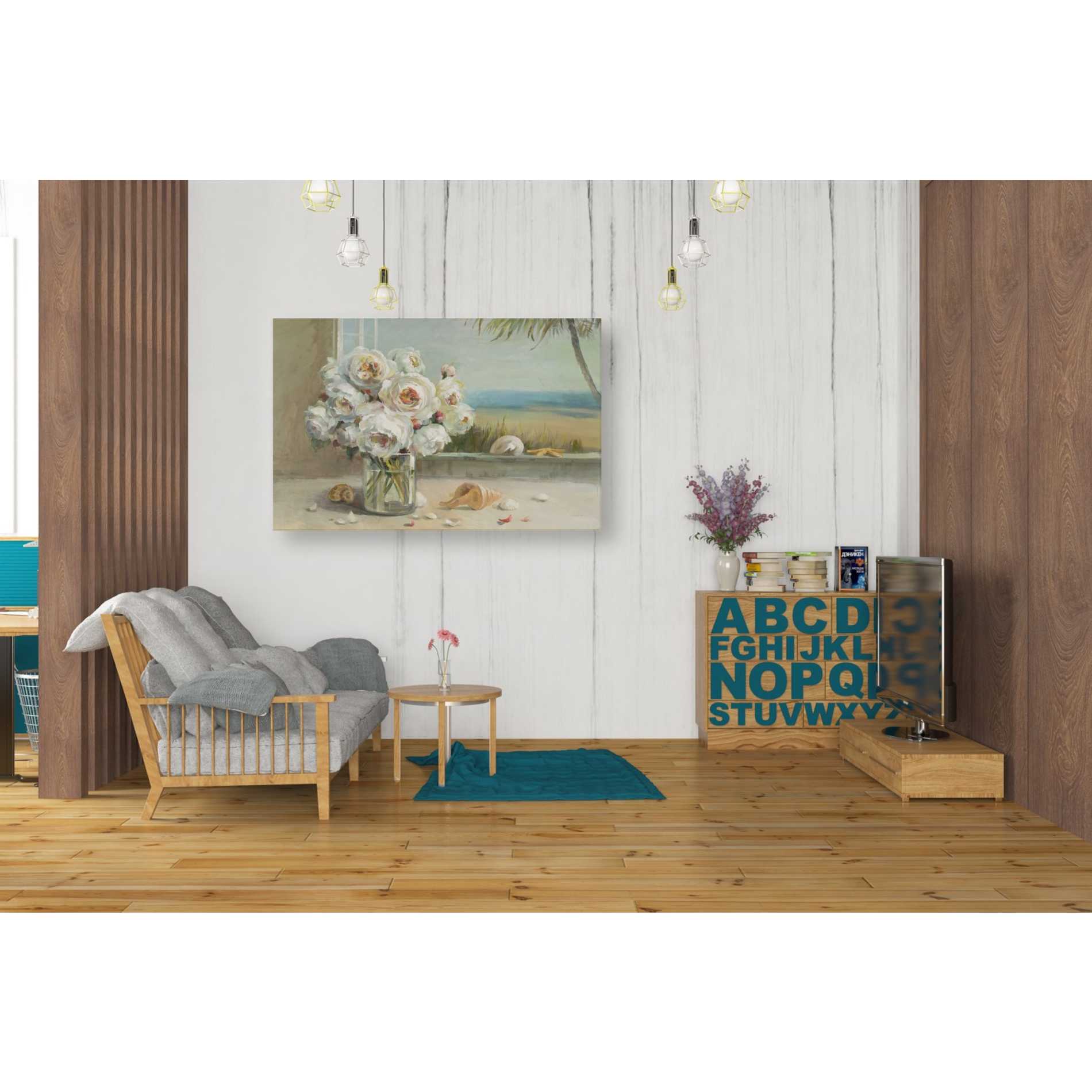 'Coastal Roses v.2' by Danhui Nai, Canvas Wall Art,26 x 40