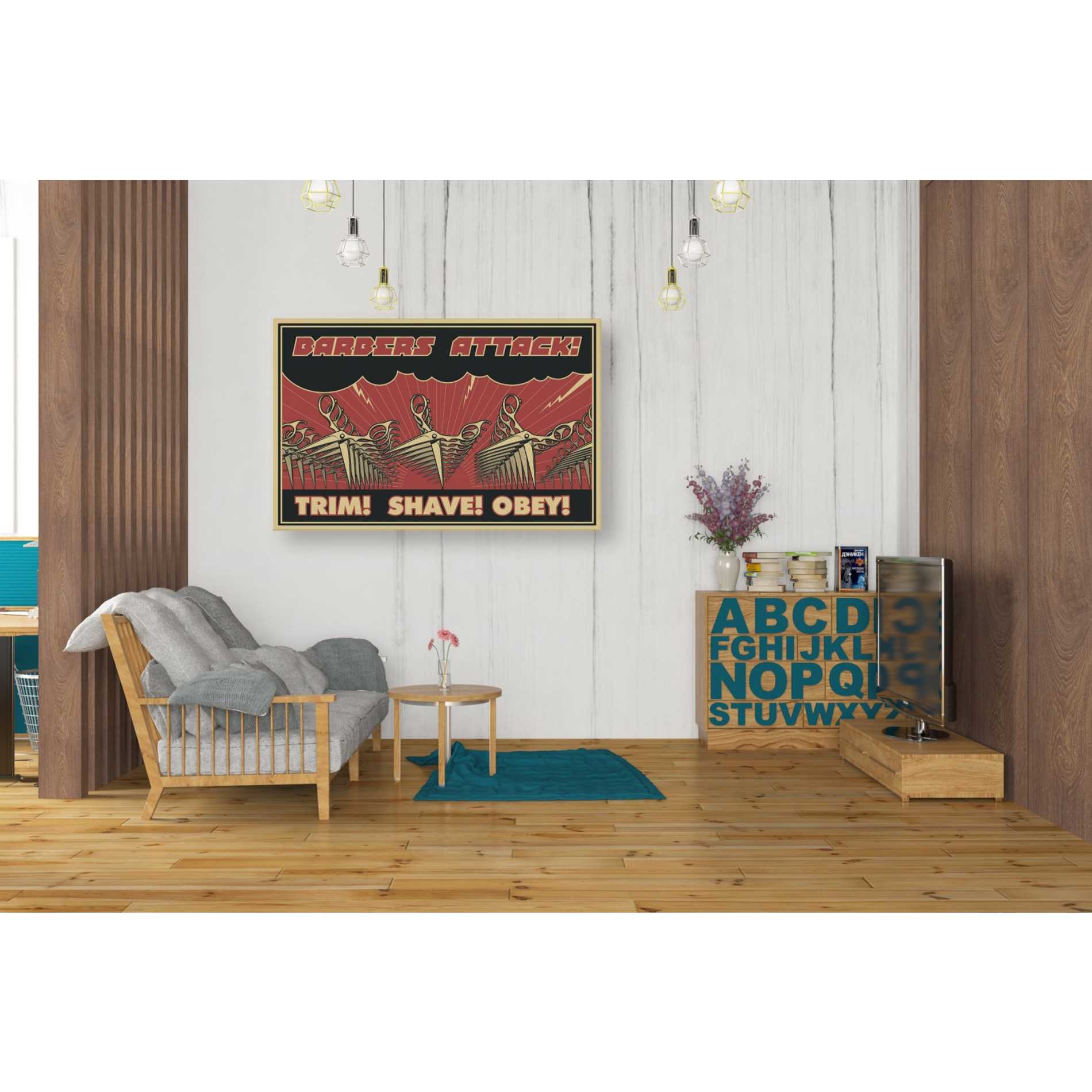 'Barbershop' Canvas Wall Art,26 x 40