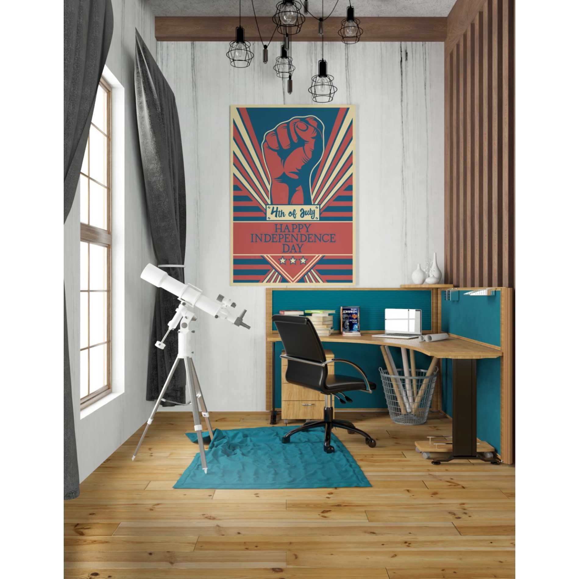 'Independence Day Fist' Canvas Wall Art,26 x 40