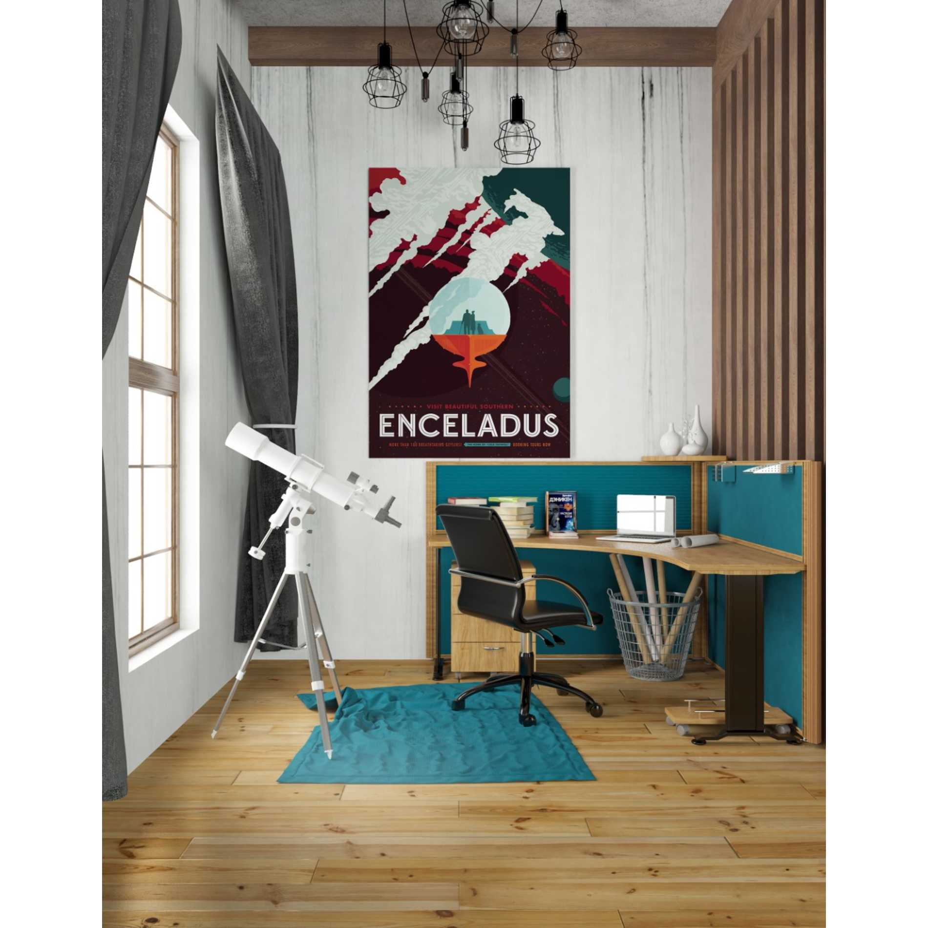 'Visions of the Future: Enceladus' Canvas Wall Art,26 x 40