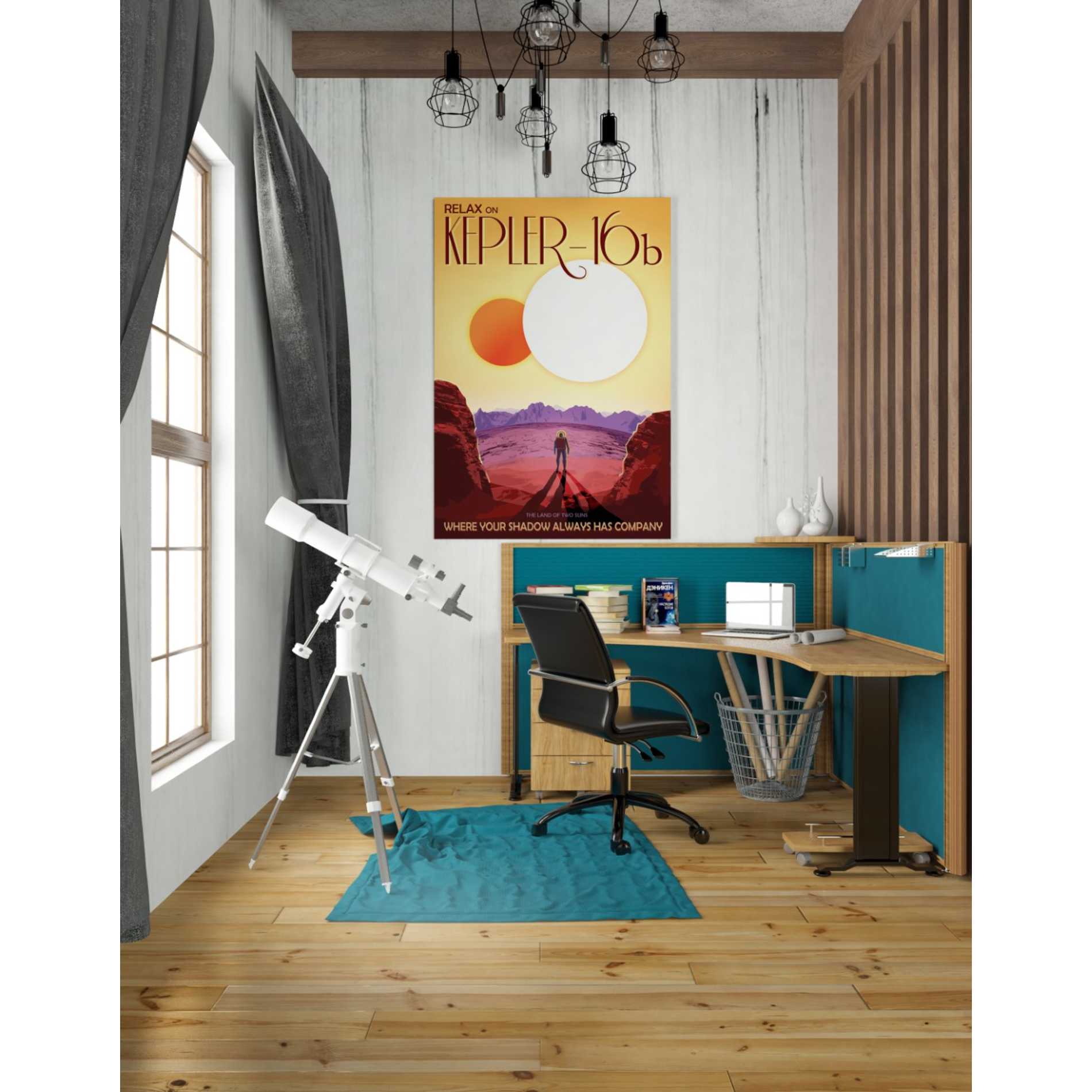 'Visions of the Future: Kepler-16b' Canvas Wall Art,26 x 40