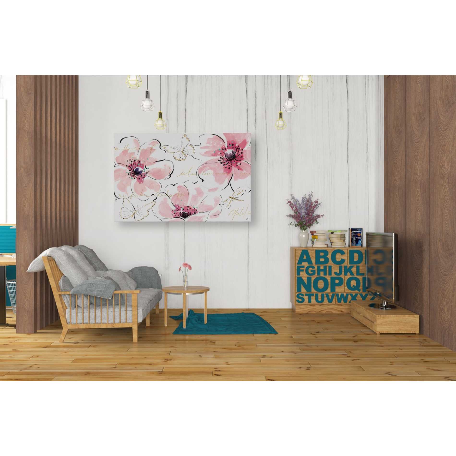 'Simply Pink I' by Daphne Brissonet, Canvas Wall Art,26 x 40