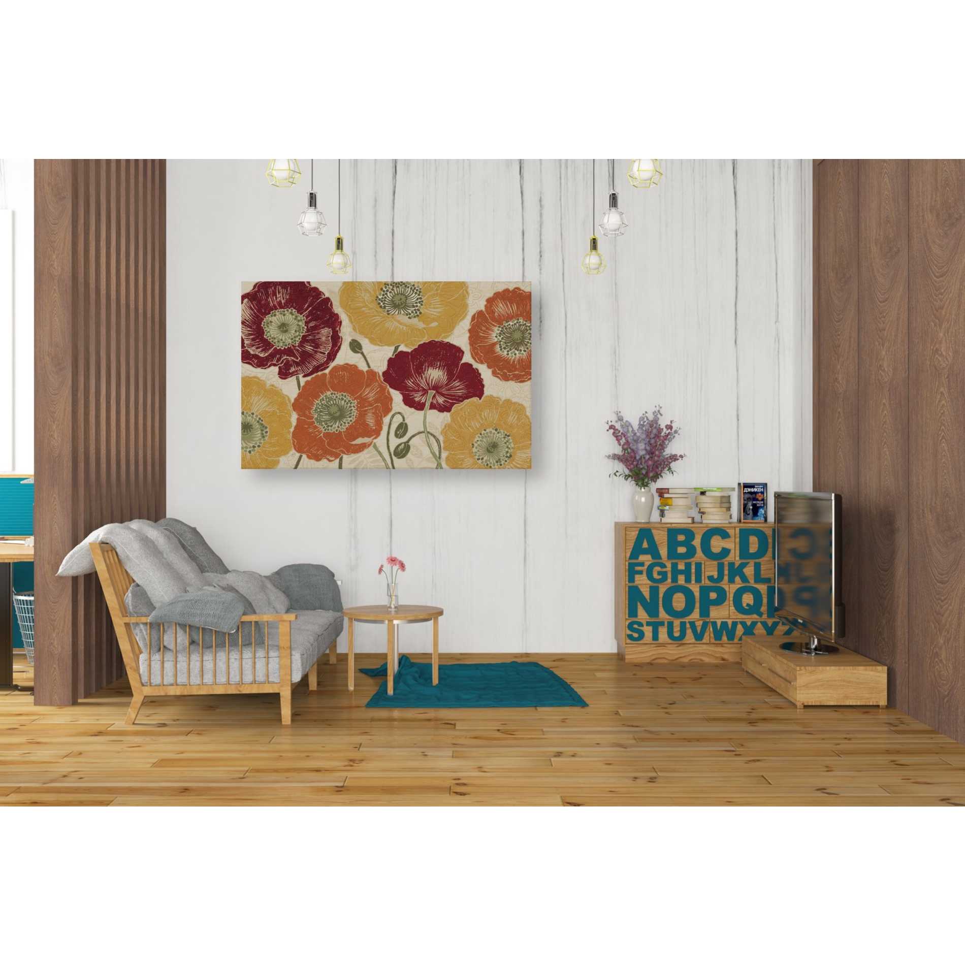 'A Poppys Touch I Spice' by Daphne Brissonet, Canvas Wall Art,26 x 40
