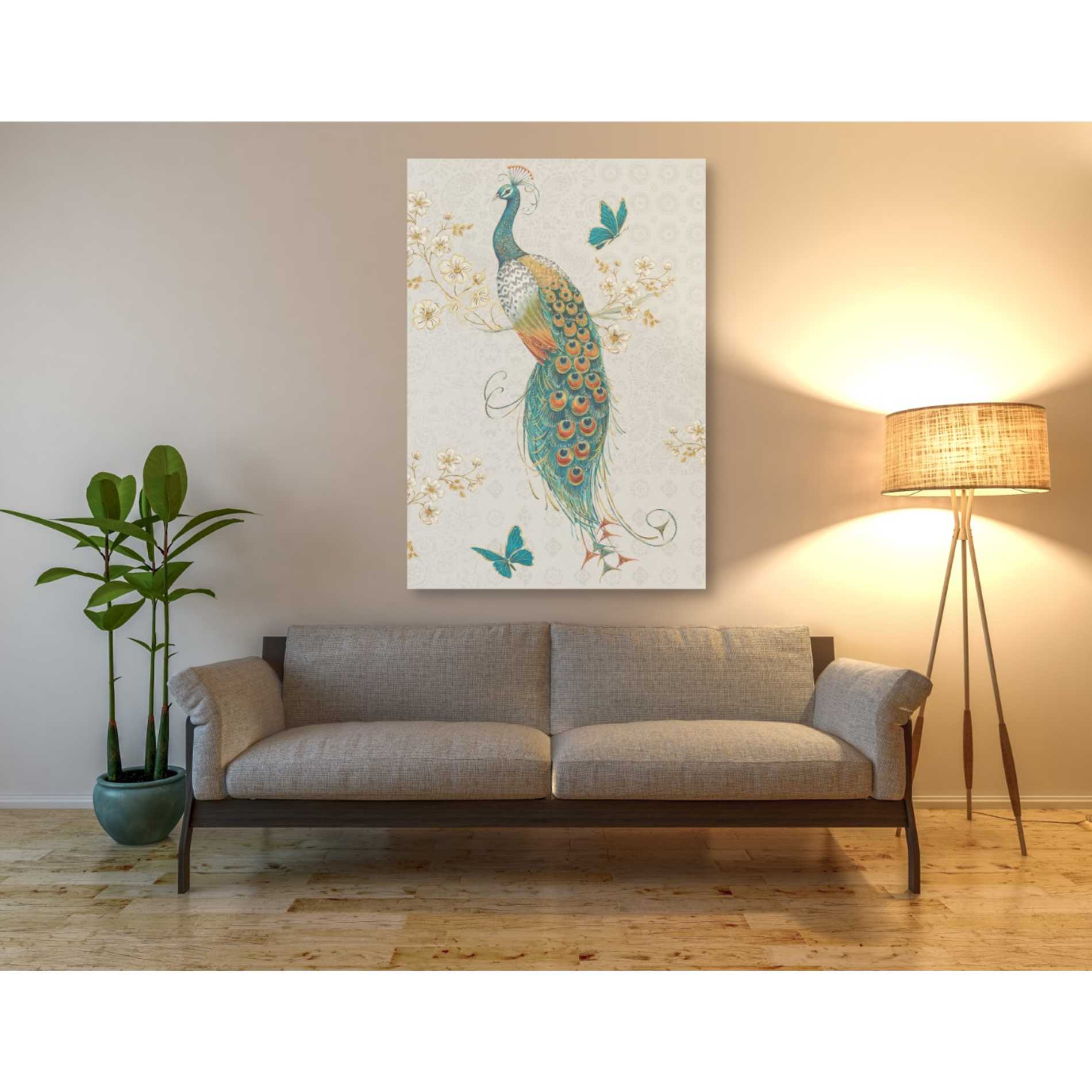'Ornate Peacock IXA' by Daphne Brissonet, Canvas Wall Art,26 x 40