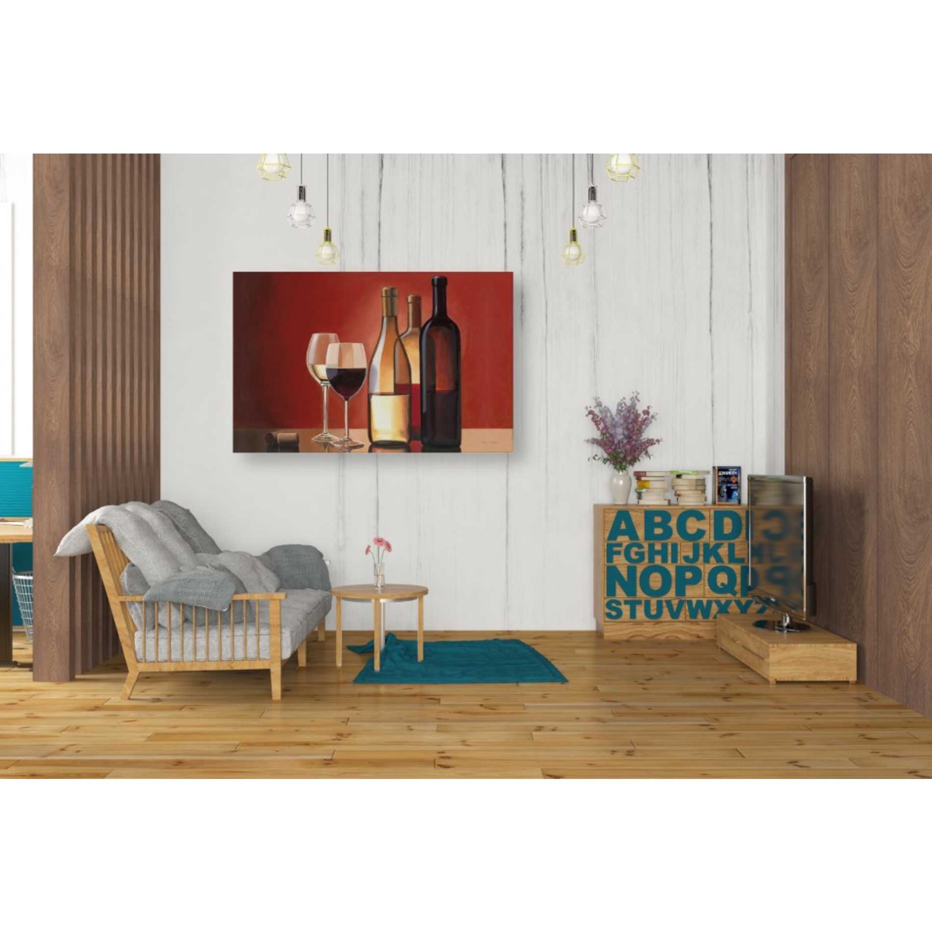 'Wine Trio' by Marco Fabiano, Canvas Wall Art,40 x 26
