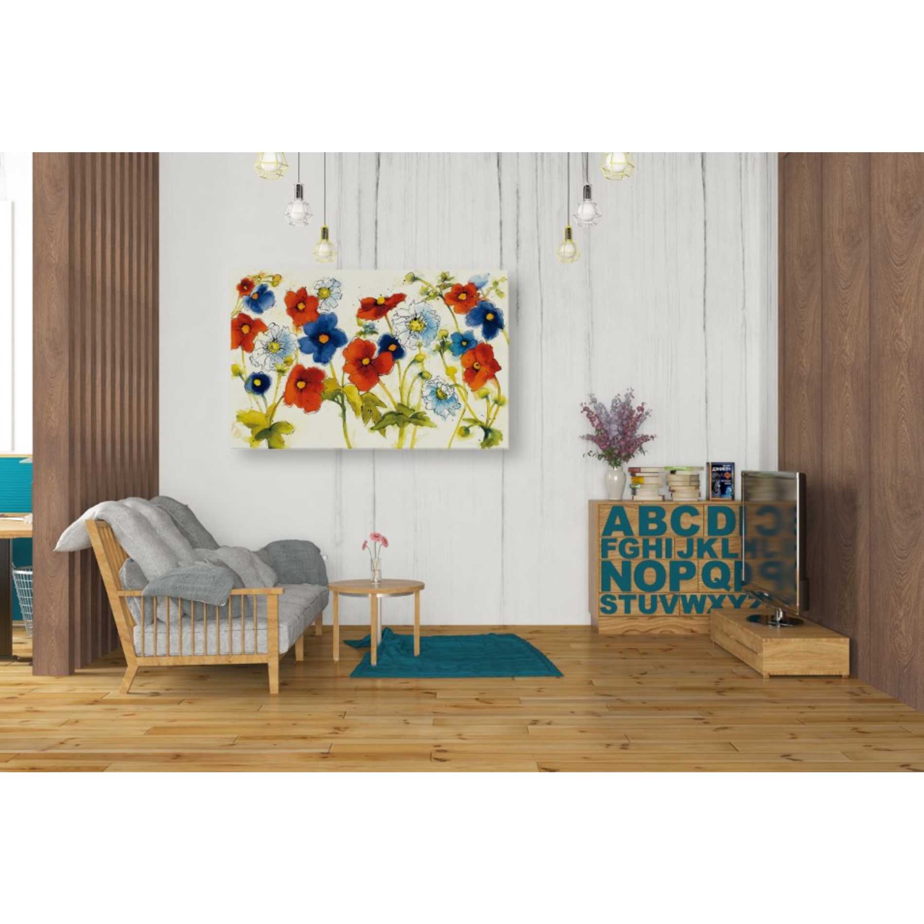 'Independent Blooms I' by Shirley Novak, Canvas Wall Art,40 x 26