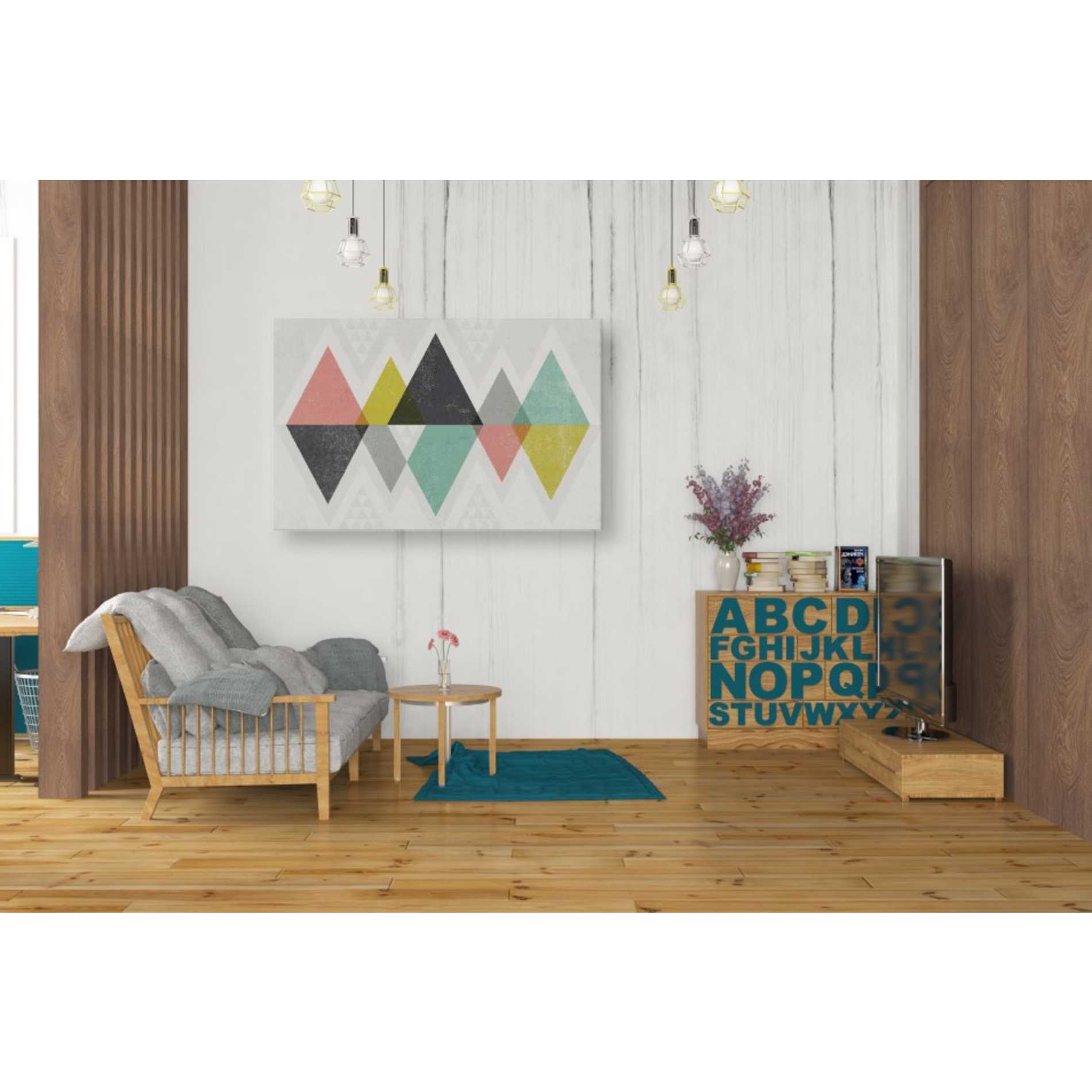 'Mod Triangles II' by Michael Mullan, Canvas Wall Art,40 x 26