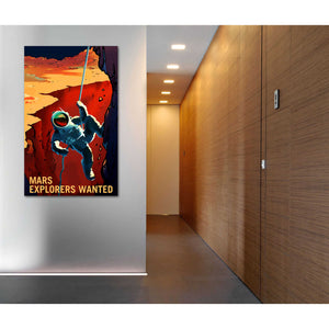 'Mars Explorer Series: Explorers Wanted' Canvas Wall Art,26 x 40