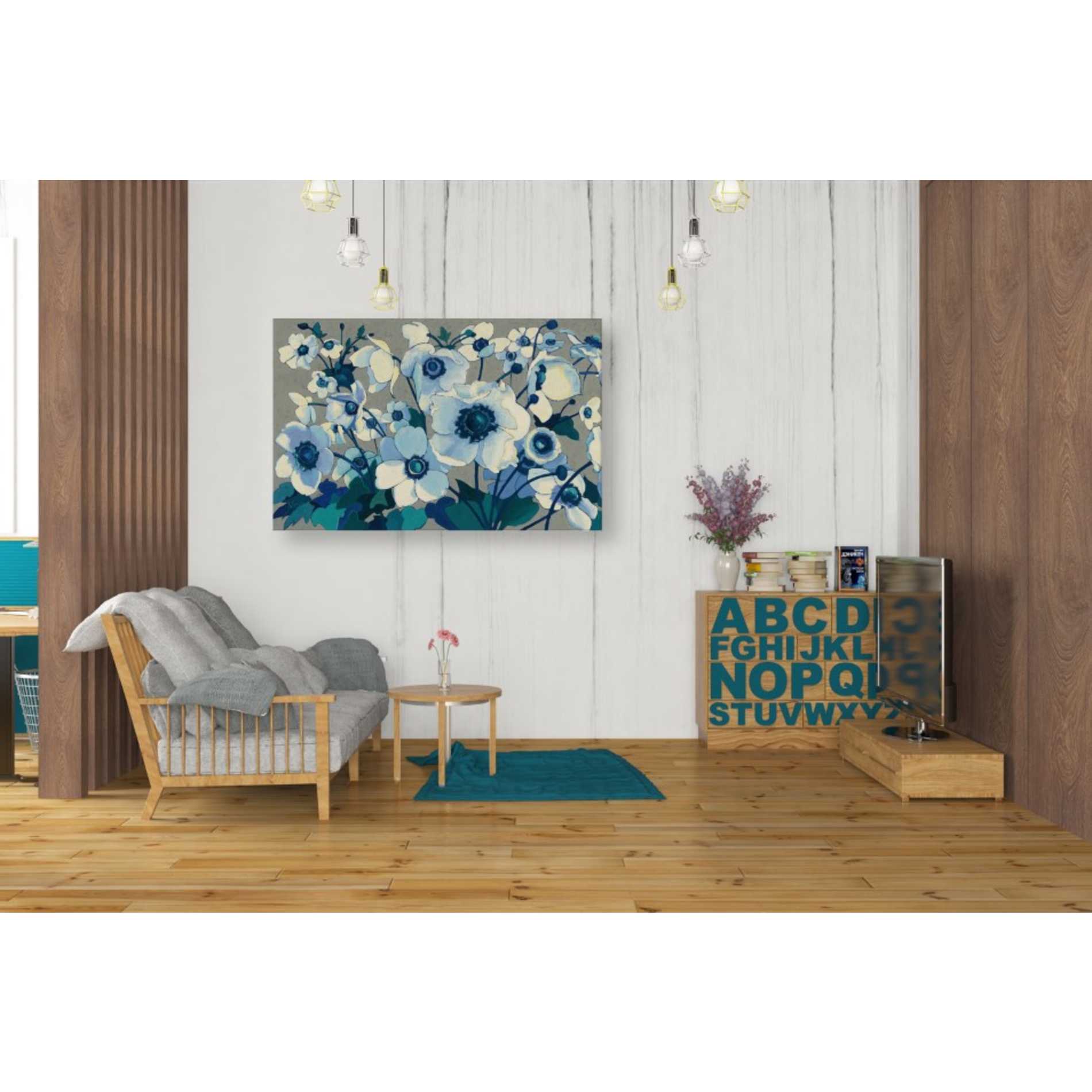 'Anemones Japonaises I' by Shirley Novak, Canvas Wall Art,40 x 26