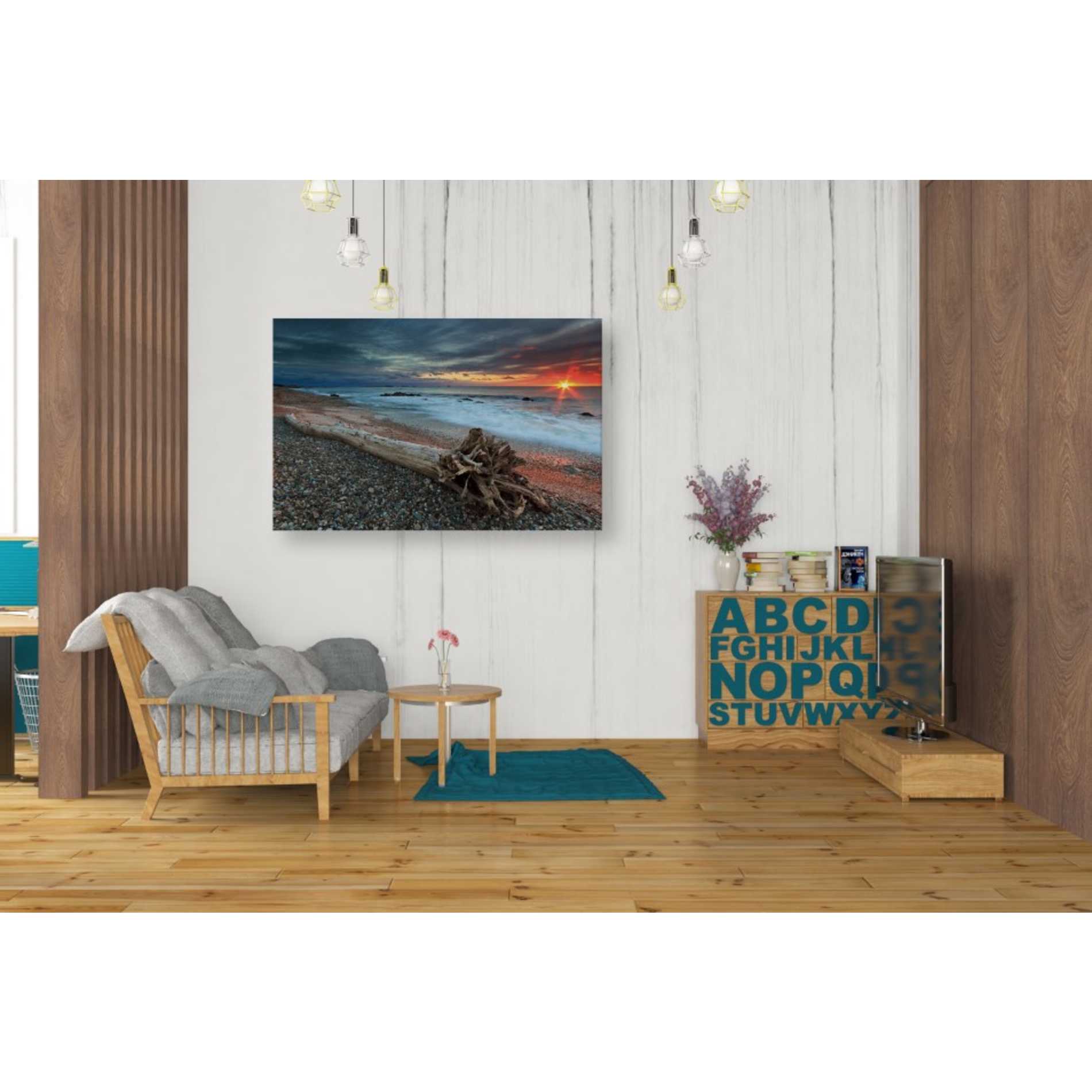 'Sakonnet Driftwood' by Katherine Gendreau, Giclee Canvas Wall Art