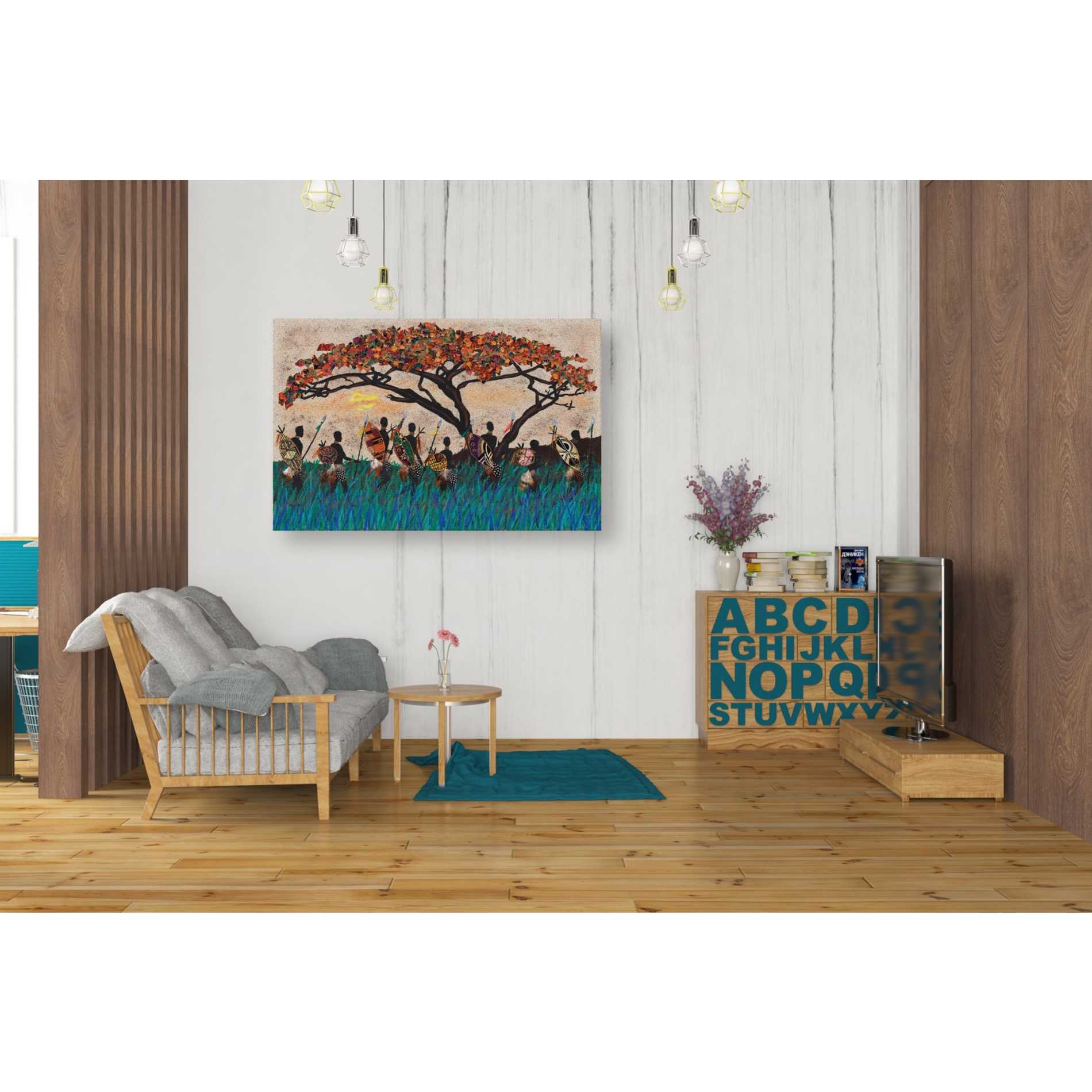 'Planes of Africa III' by Alonzo Saunders Giclee Canvas Wall Art