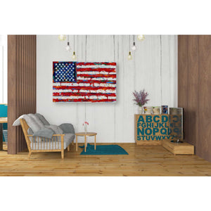 'Dramatic Stars & Stripes' by Carolee Vitaletti Giclee Canvas Wall Art
