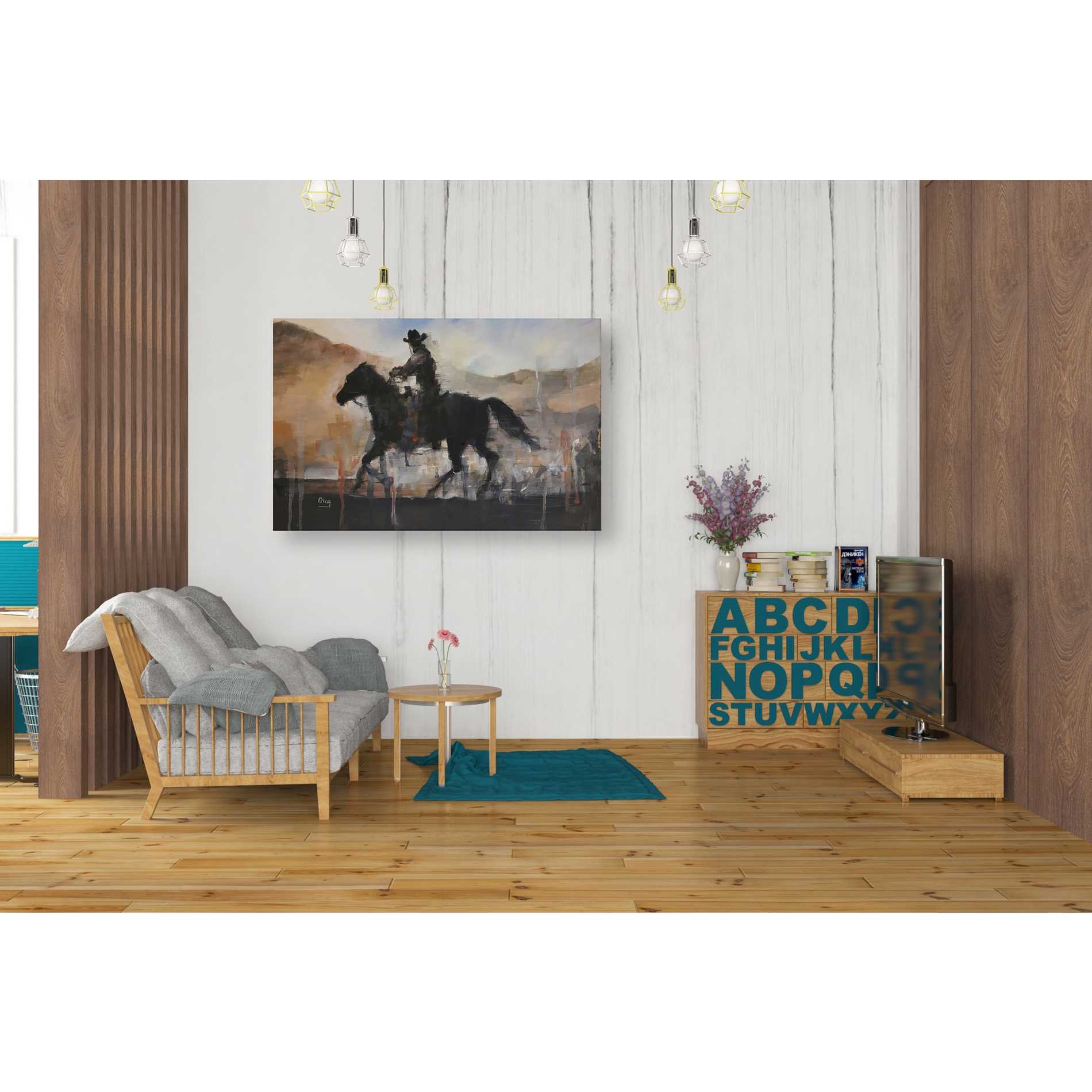 'The Chase' by Oscar Alvarez Pardo, Canvas Wall Art,26 x 40