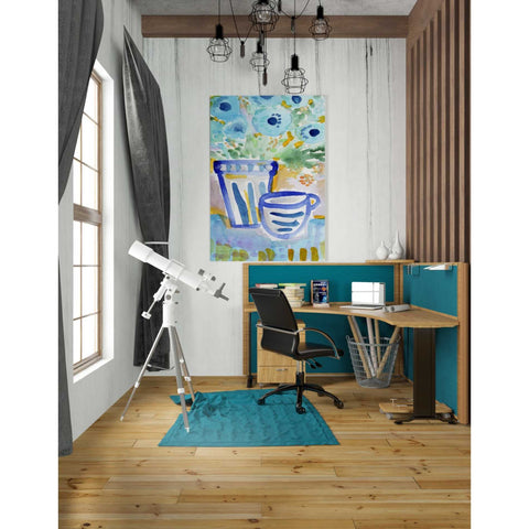 Image of 'Tea And Flowers I' by Linda Woods, Canvas Wall Art,26 x 40