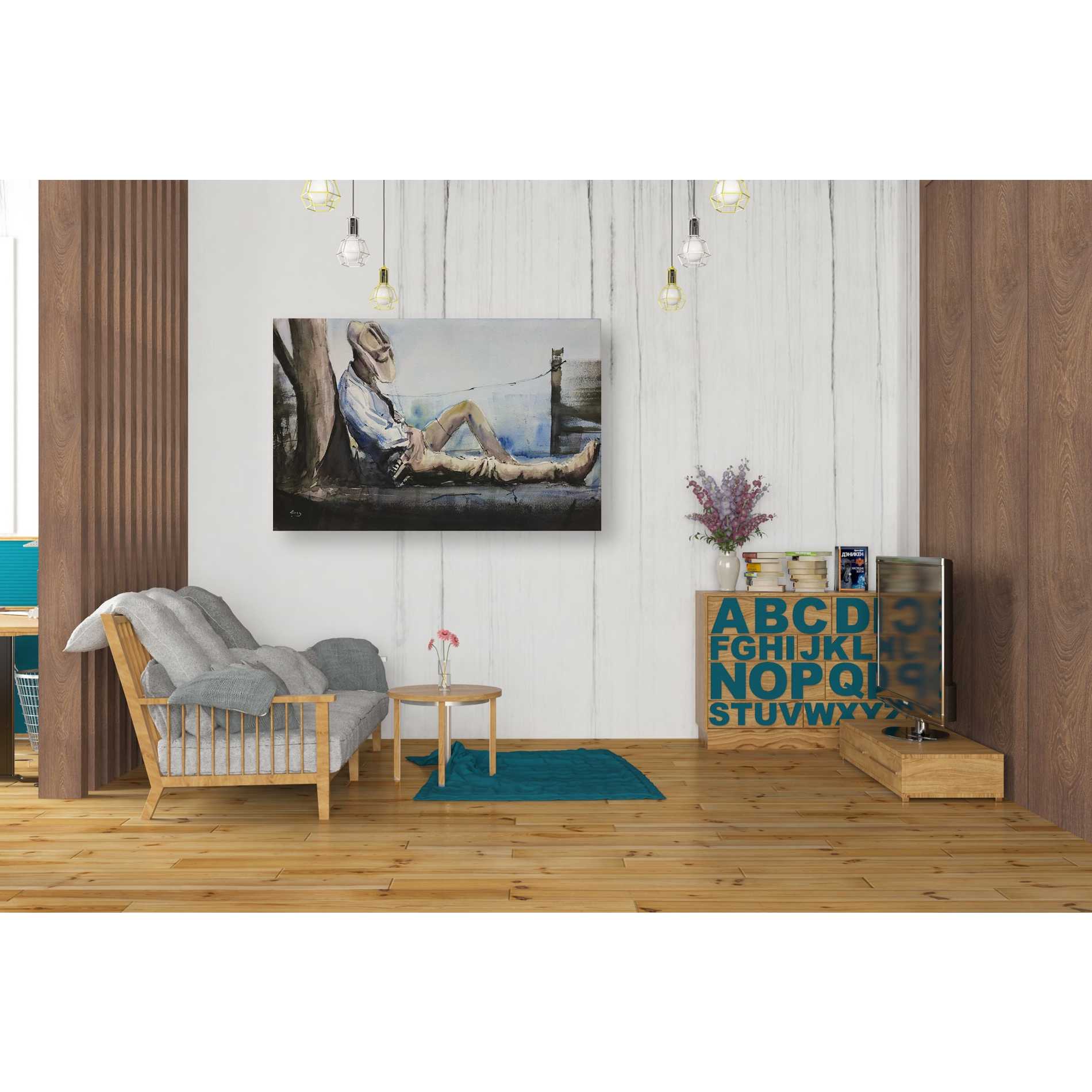 'Nap Time' by Oscar Alvarez Pardo, Canvas Wall Art,26 x 40