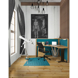 'Anatomical Skeleton Blueprint Patent Chalkboard' Canvas Wall Art,26 x 40