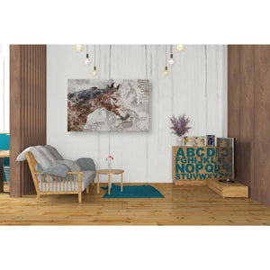 'Rustic Brown Horse' by Irena Orlov, Canvas Wall Art,40 x 26