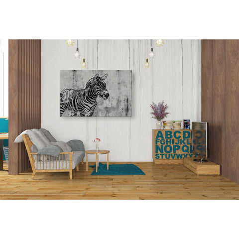 Image of 'Rustic Zebra 1' by Irena Orlov, Canvas Wall Art,40 x 26