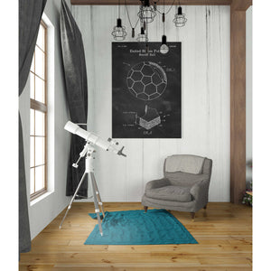 'Soccer Ball Blueprint Patent Chalkboard' Canvas Wall Art,26 x 40