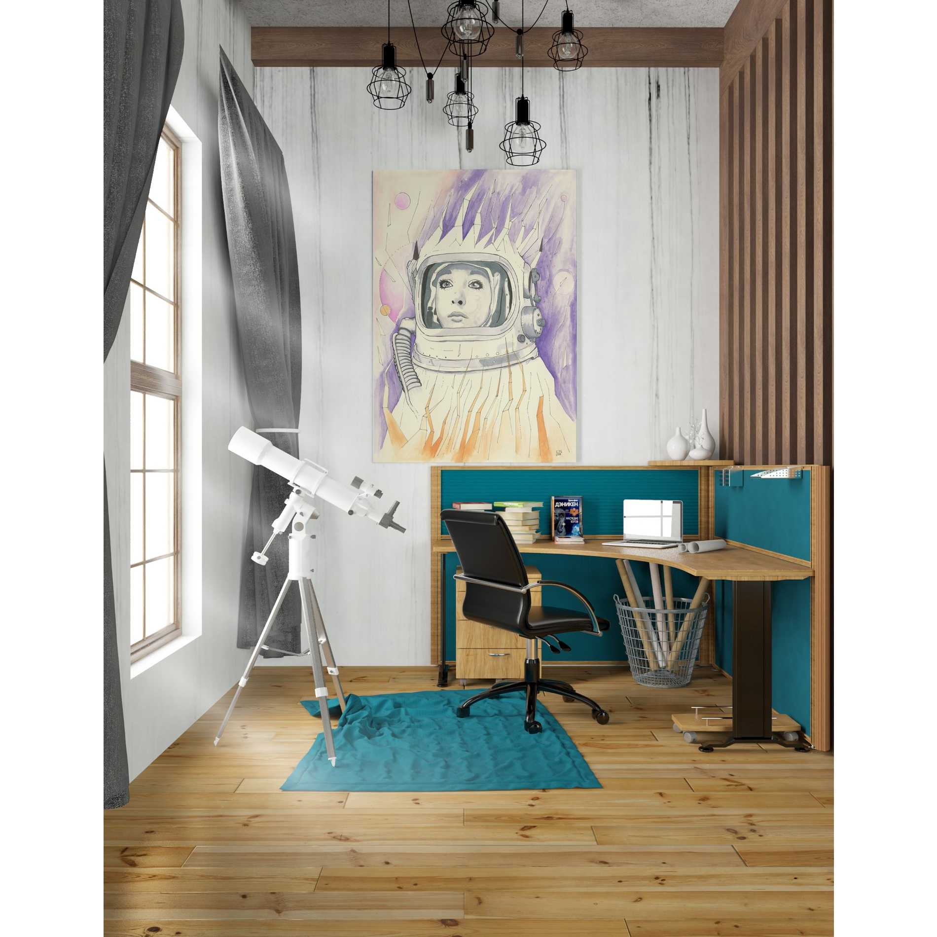 'Space Queen Reconstruct' by Craig Snodgrass, Canvas Wall Art,26 x 40
