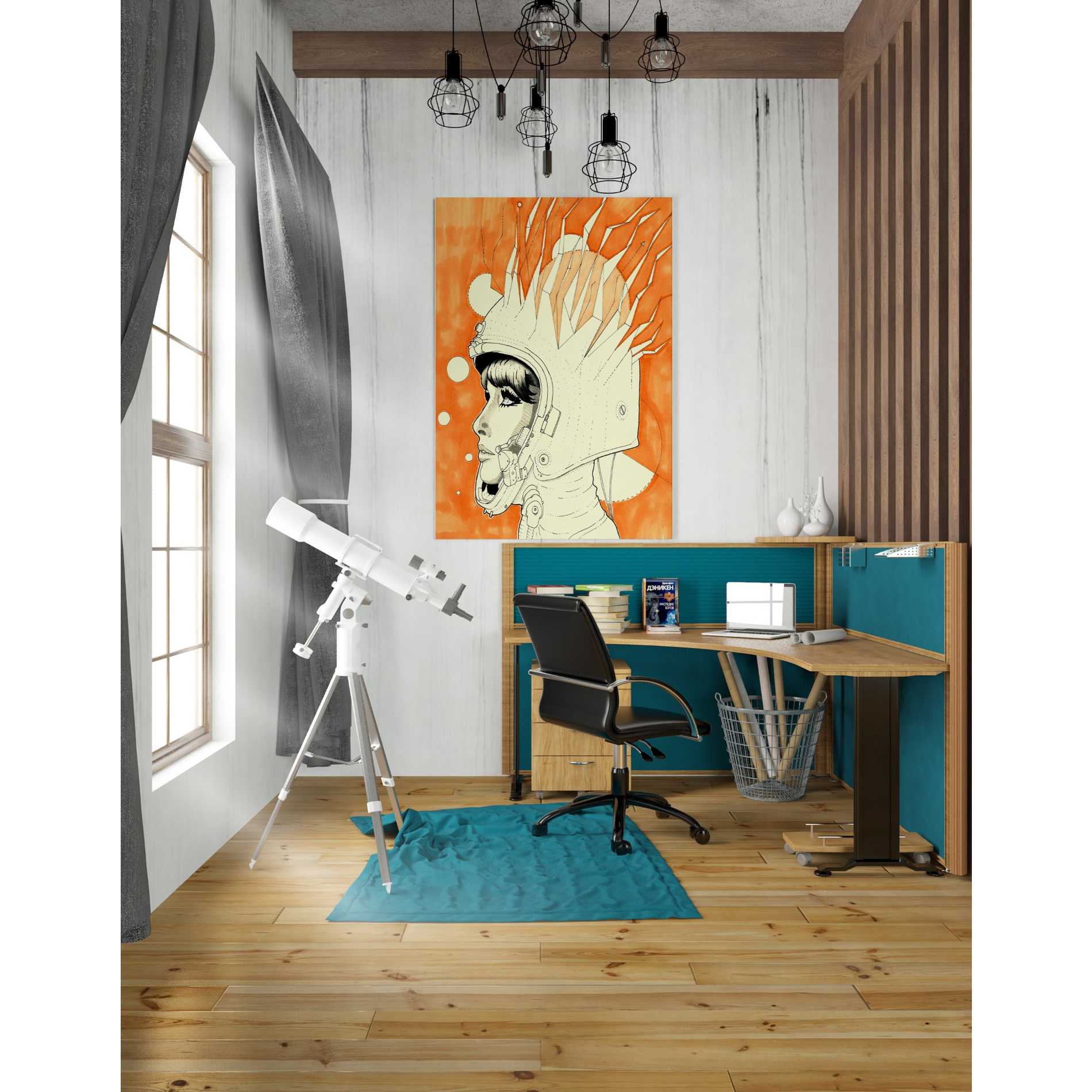 'Space Queen Fire' by Craig Snodgrass, Canvas Wall Art,26 x 40