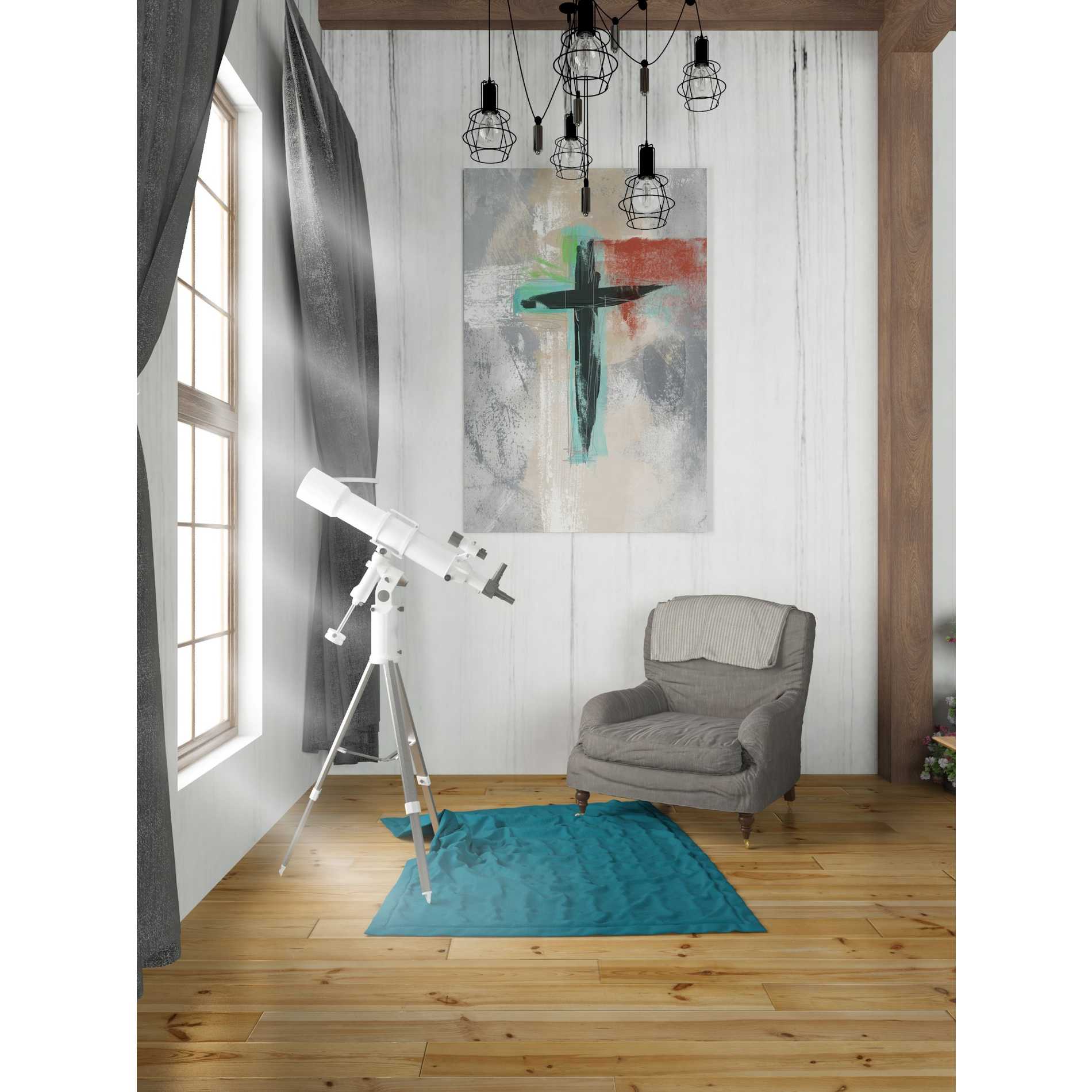 'Contemporary Cross III' by Linda Woods, Canvas Wall Art,26 x 40