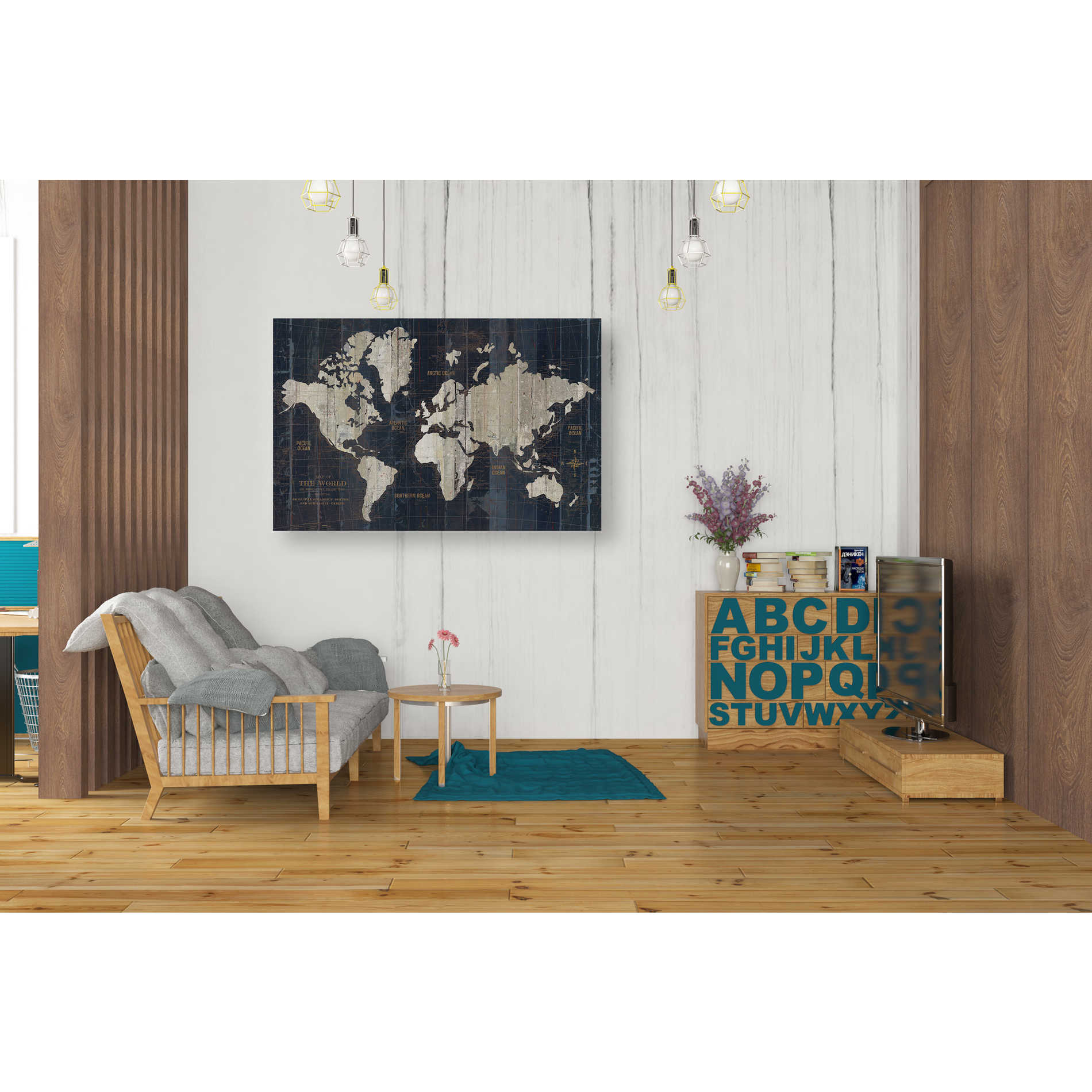 'Old World Map' by Wild Apple Portfolio, Canvas Wall Art,26 x 40