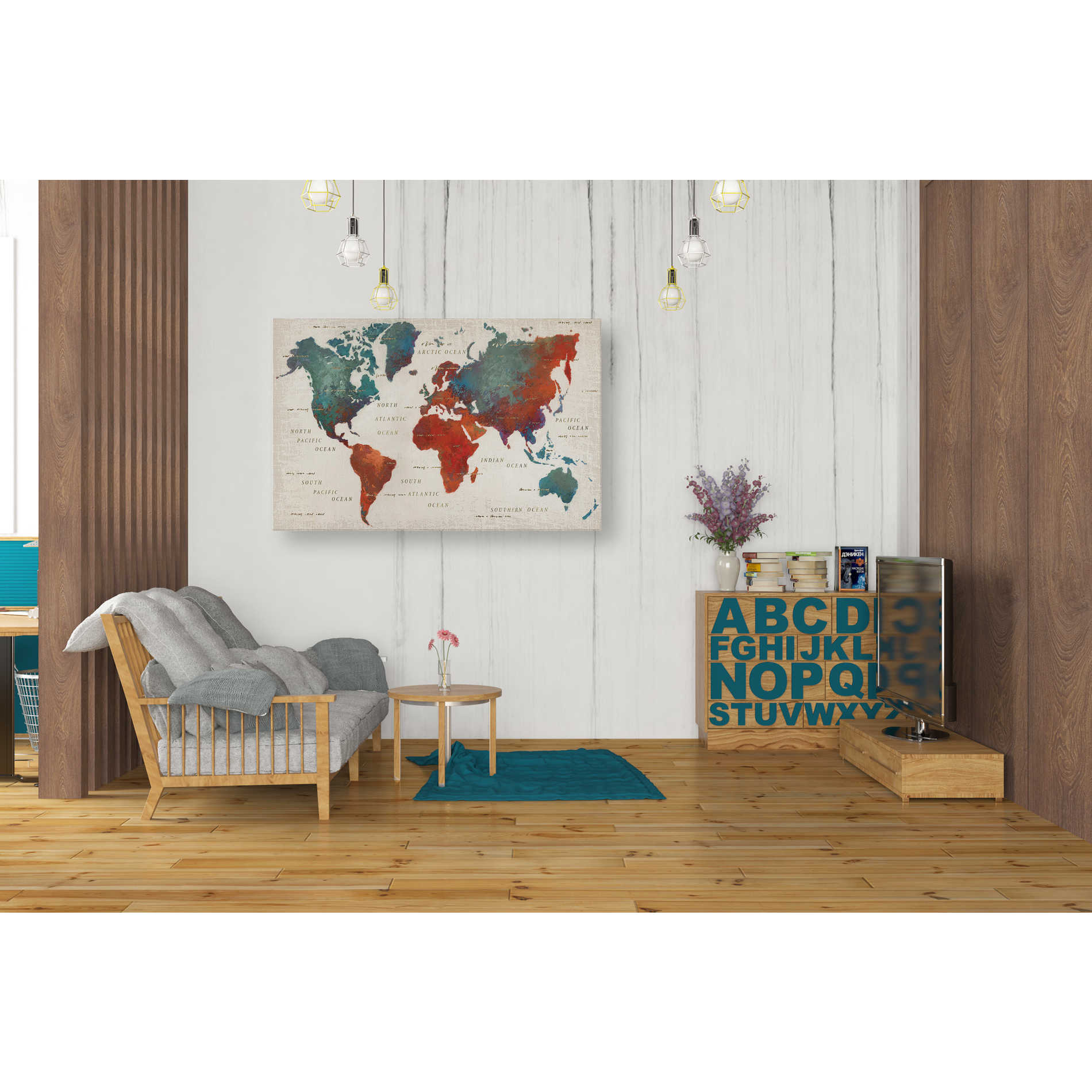 'Colorful World I' by James Wiens, Canvas Wall Art,26 x 40
