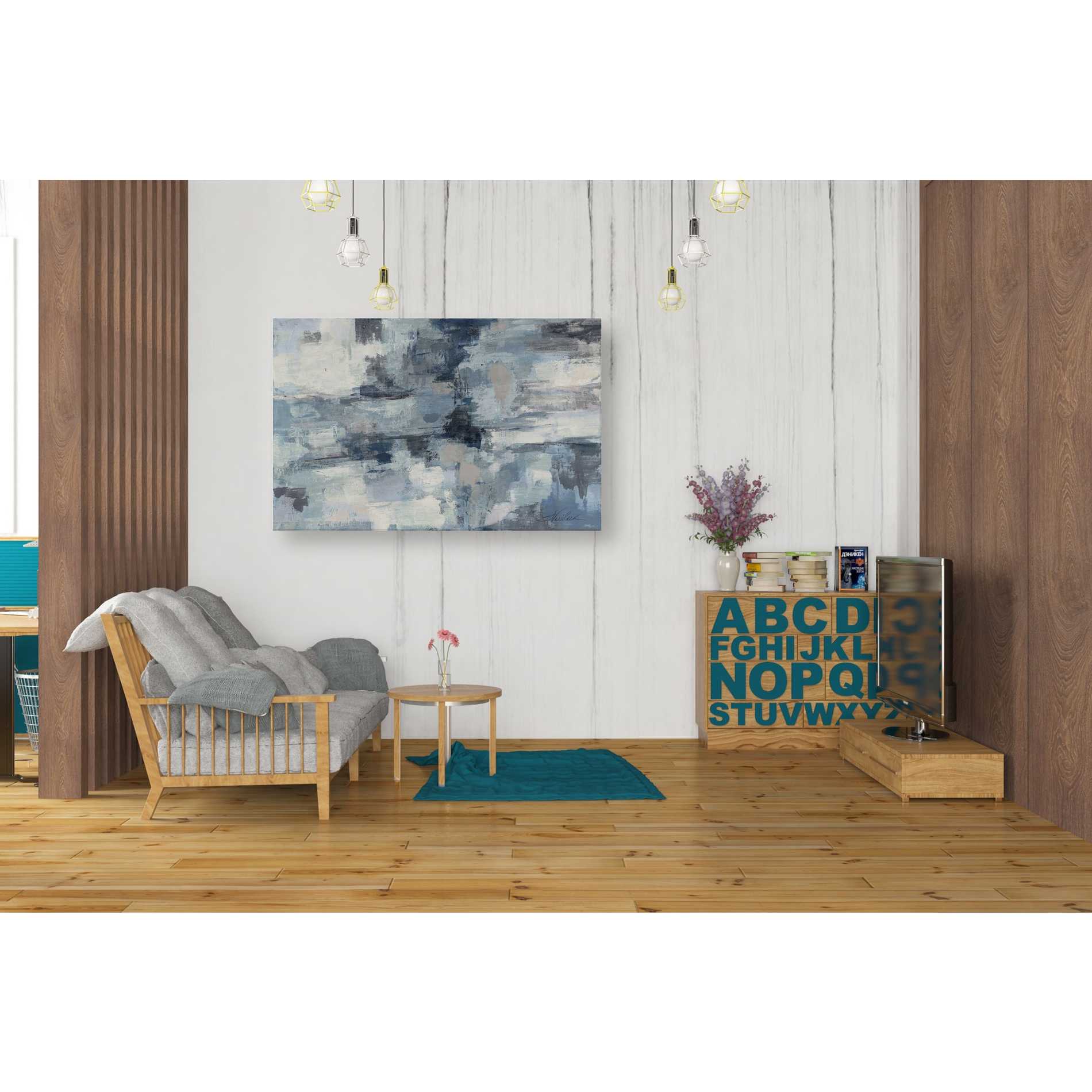 'In The Clouds Indigo and Grey' by Silvia Vassileva, Canvas Wall Art,26 x 40