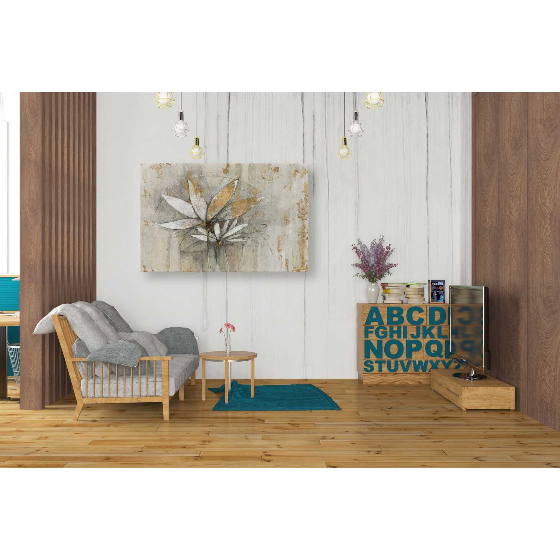 'Windflowers Gold' by Avery Tillmon, Canvas Wall Art,26 x 40