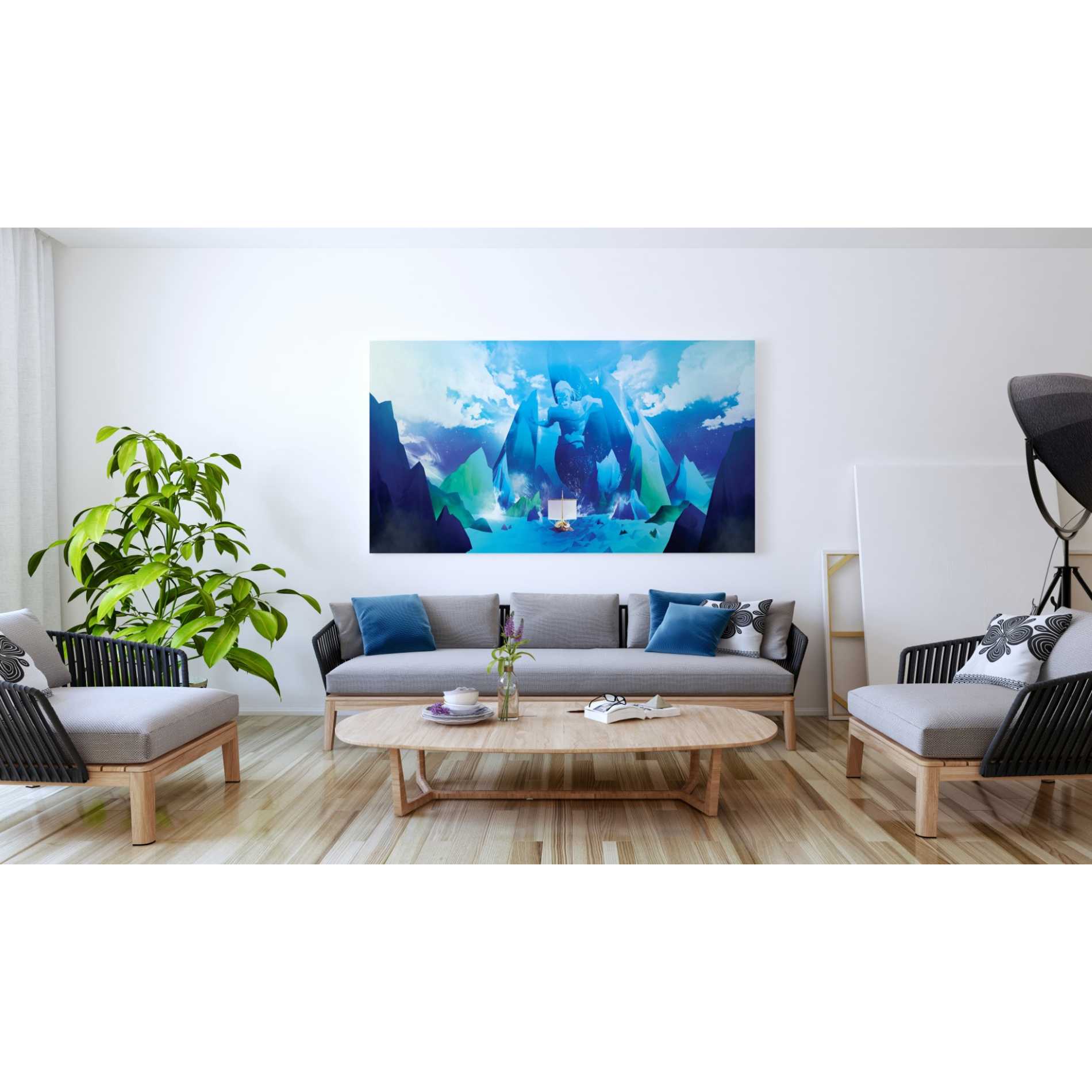 'Triton' by Jonathan Lam, Giclee Canvas Wall Art